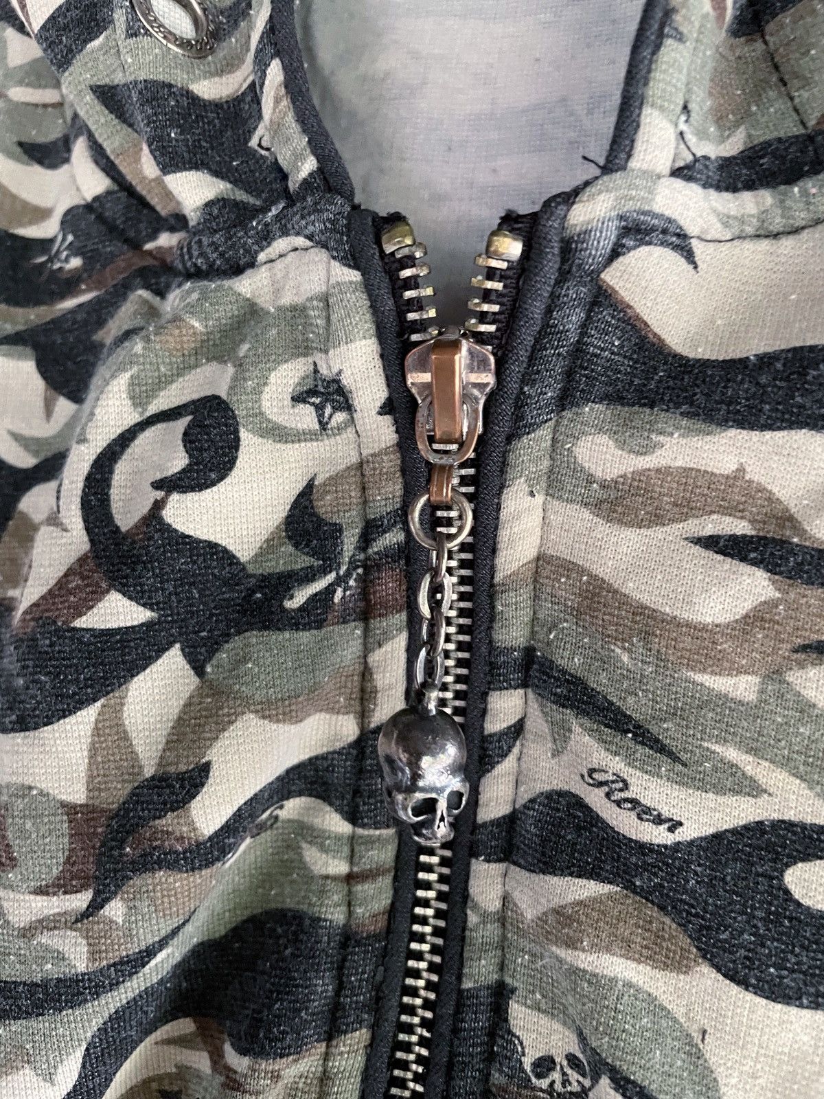 Roen ROEN GOLD SKULL ARMY ZIP HOODIE Size US L / EU 52-54 / 3 - 11 Thumbnail
