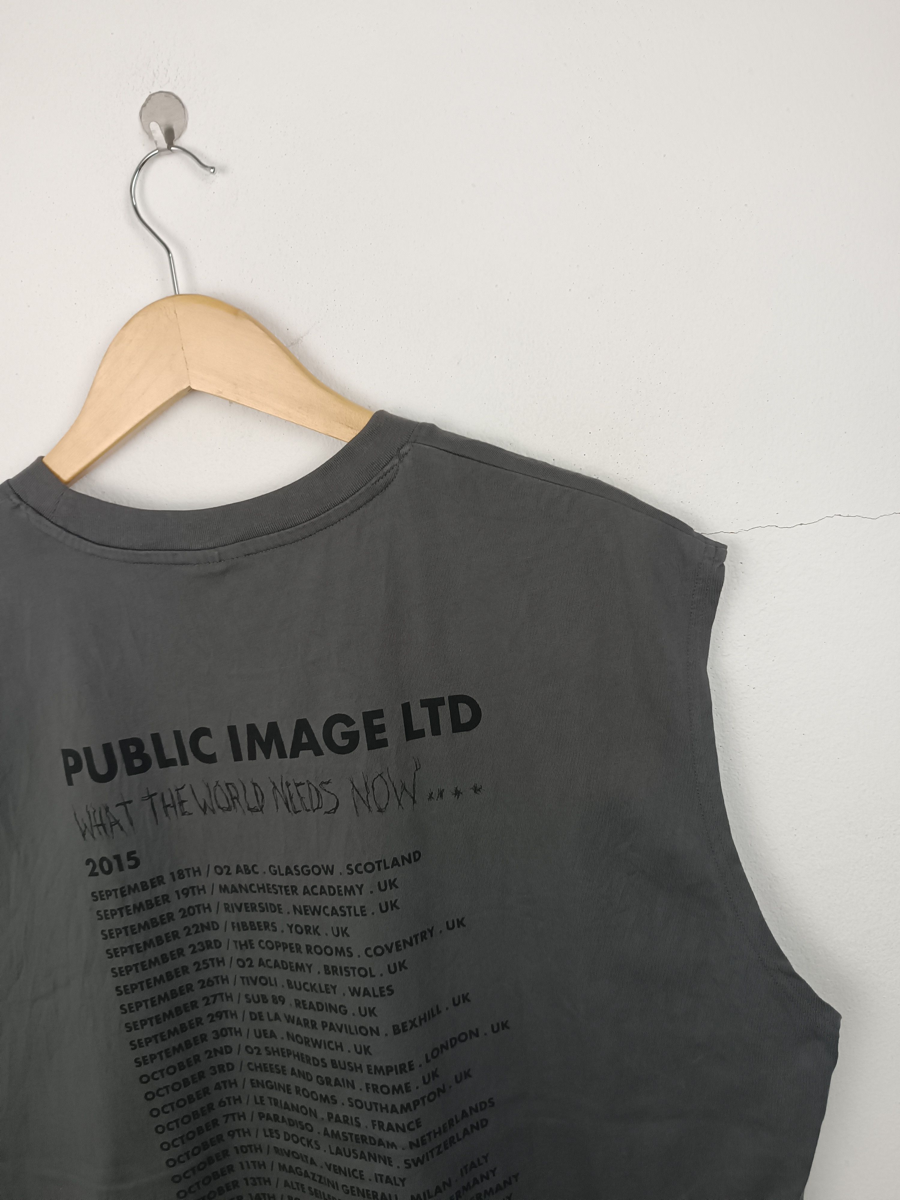 Band Tees VINTAGE 2015 PIL PUBLIC IMAGE LIMITED TOUR TEE PUNK ROCK Size US XL / EU 56 / 4 - 17 Thumbnail