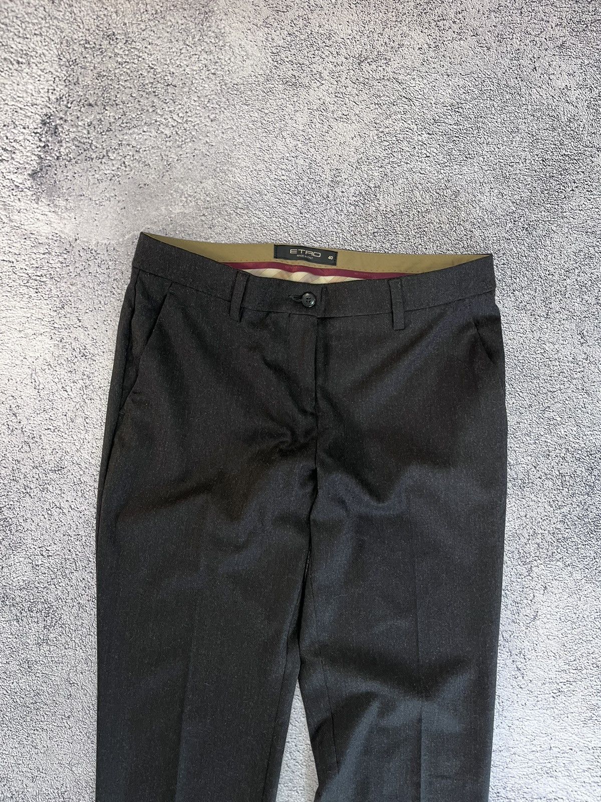 Etro Etro Womens Pants Trousers Classic Wool Viscose Size 40 Size 27" / US 4 / IT 40 - 2 Thumbnail