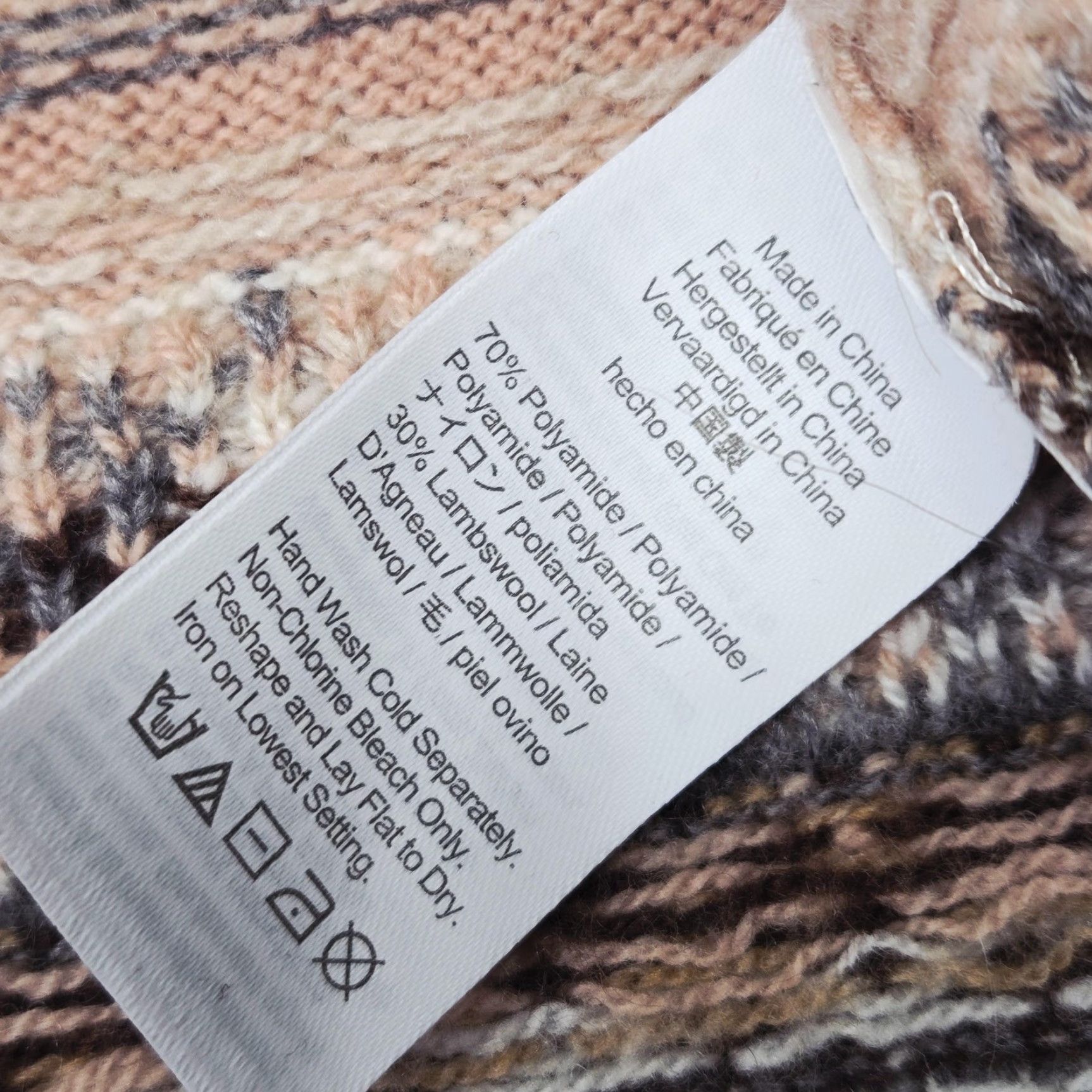 J.Crew J.CREW Sweater Pullover Womens M Beige Polyamide Wool Crew Neck Fair Isle Winter Casual Knit Size M / US 6-8 / IT 42-44 - 4 Thumbnail