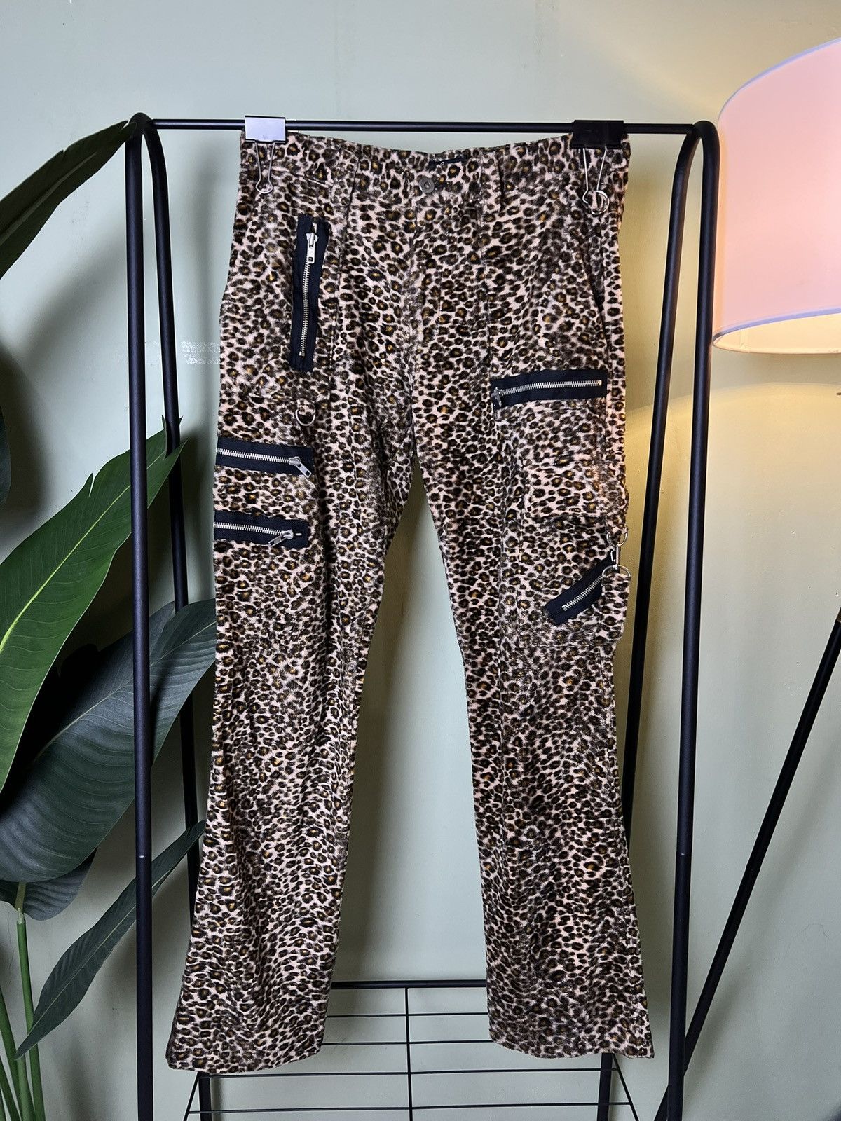 If Six Was Nine Bondage Leopard Chaos Pants Size US 31 - 1 Thumbnail