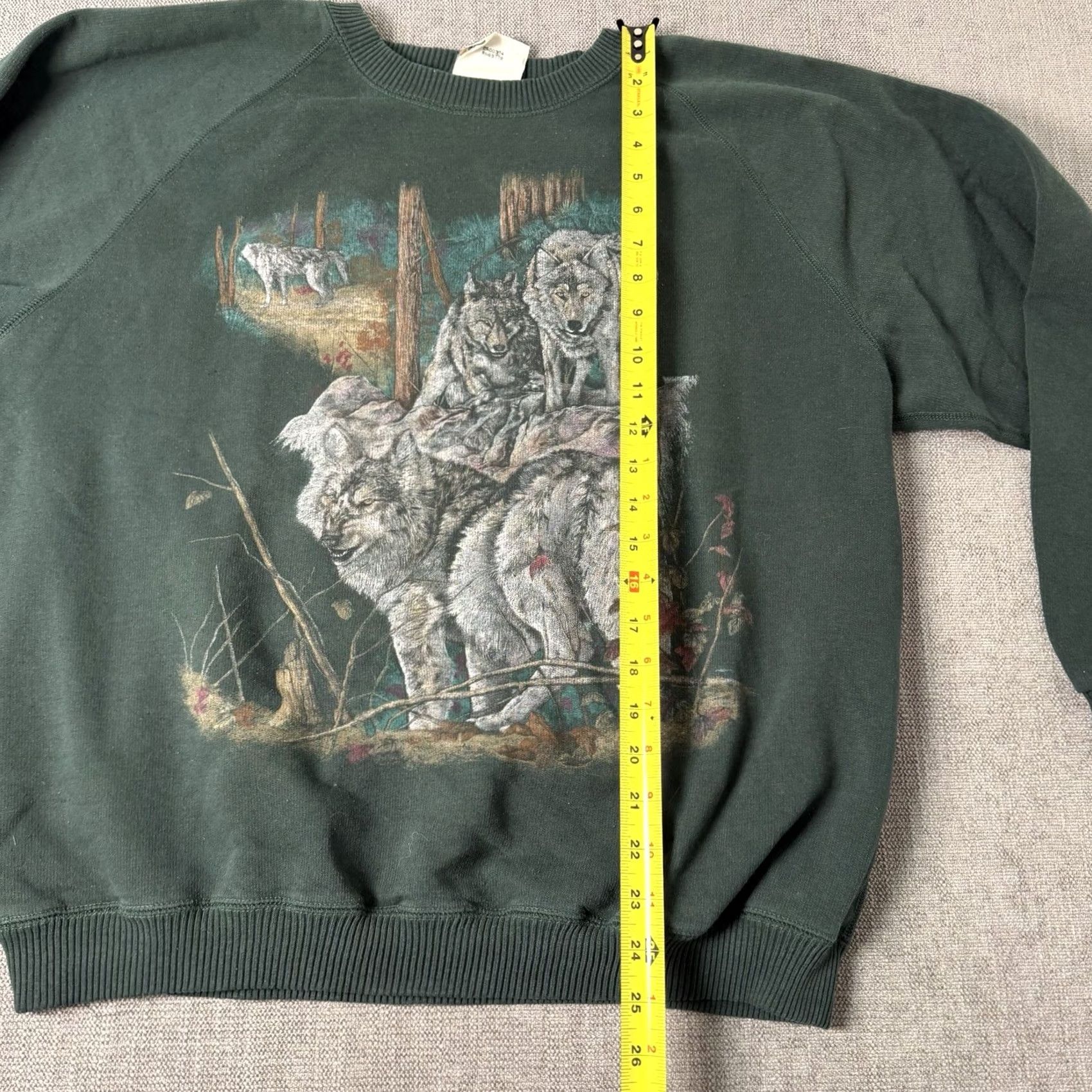 Vintage VINTAGE Northern Element Wolf Pack Sweatshirt Mens Medium Made In Canada 90s Graphic Print Cotton Pullover Size US M / EU 48-50 / 2 - 7 Thumbnail
