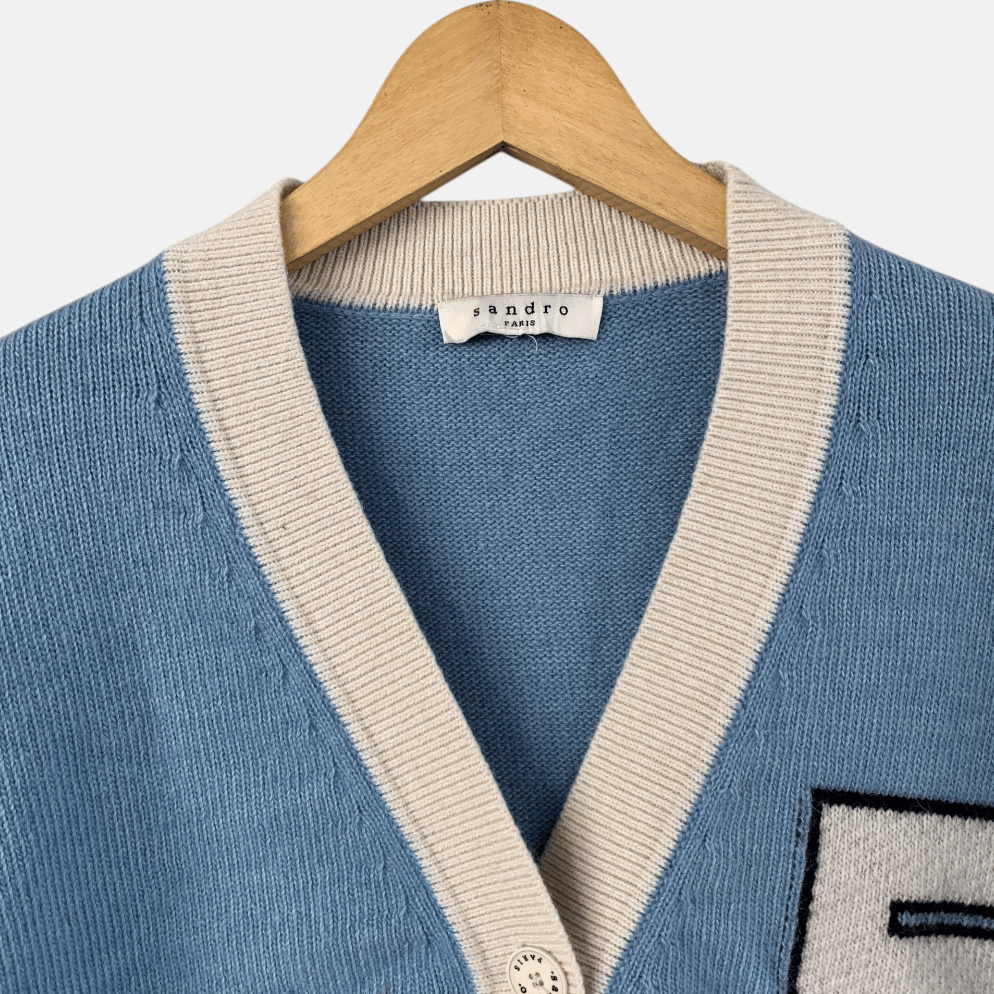 Designer × Sandro Sandro Spring Summer 2020 cardigan - blue sky Size L / US 10 / IT 46 - 3 Thumbnail
