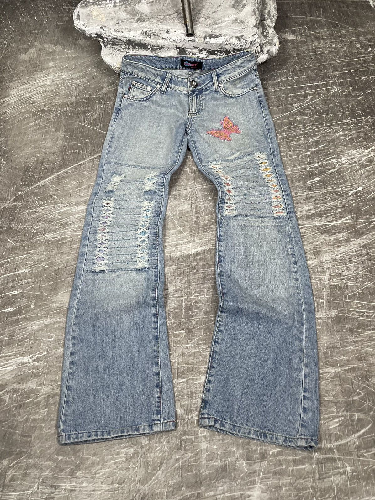 Hysteric Glamour 2000s Y2K Bootcut Fade Jeans Dolce Gabbana Japanese Style Size US 29 - 1 Thumbnail