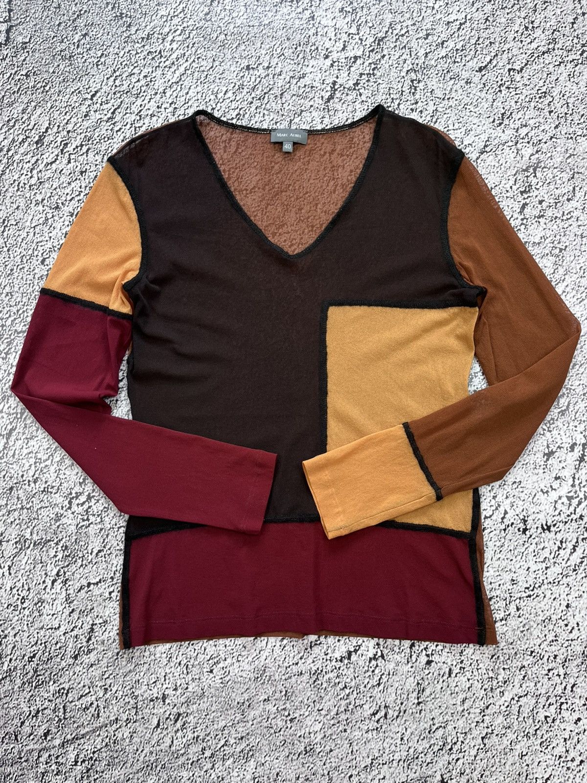 Japanese Brand Vintage mesh check art coloured JPG vibe long sleeve blouse Size S / US 4 / IT 40 - 5 Thumbnail