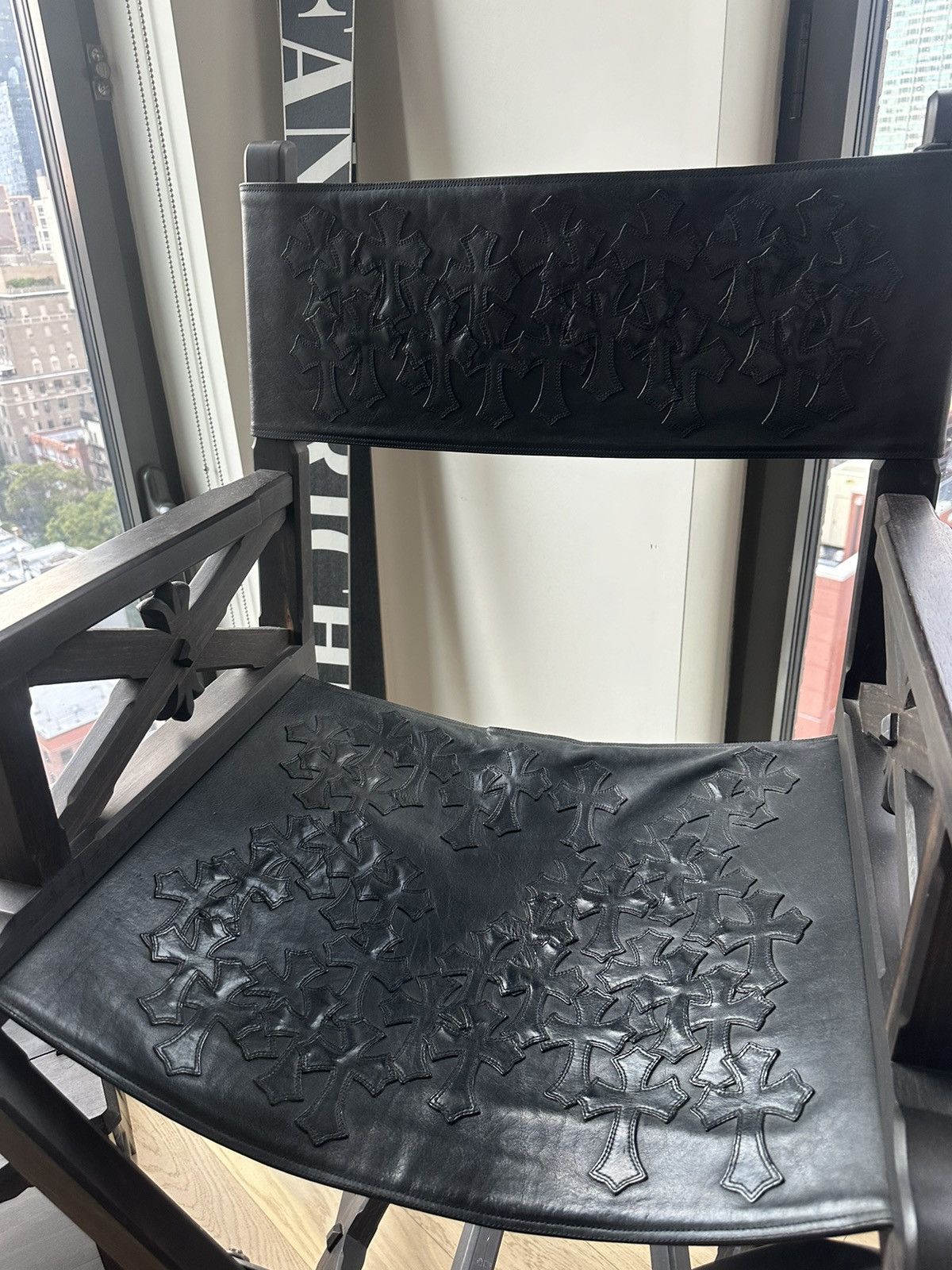 Chrome Hearts CHROME HEARTS MOVIE STAR PRODUCER EBONY CROSS PATCH CHAIR Size ONE SIZE - 9 Thumbnail