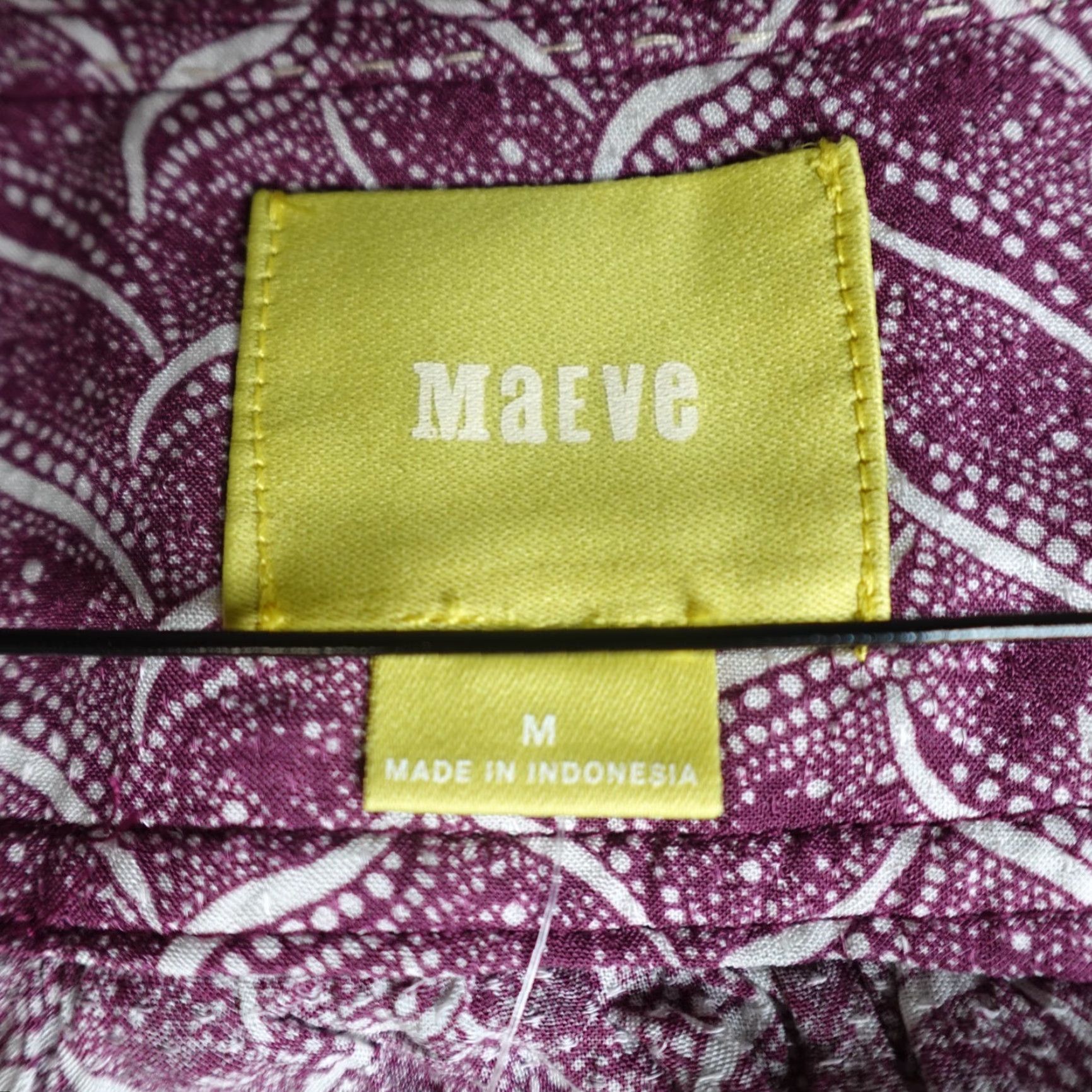 Vintage Maeve Top Shirt Women M Blue Pink Geometric Shift Casual Blouse 90s? Wait no. Size M / US 6-8 / IT 42-44 - 2 Thumbnail