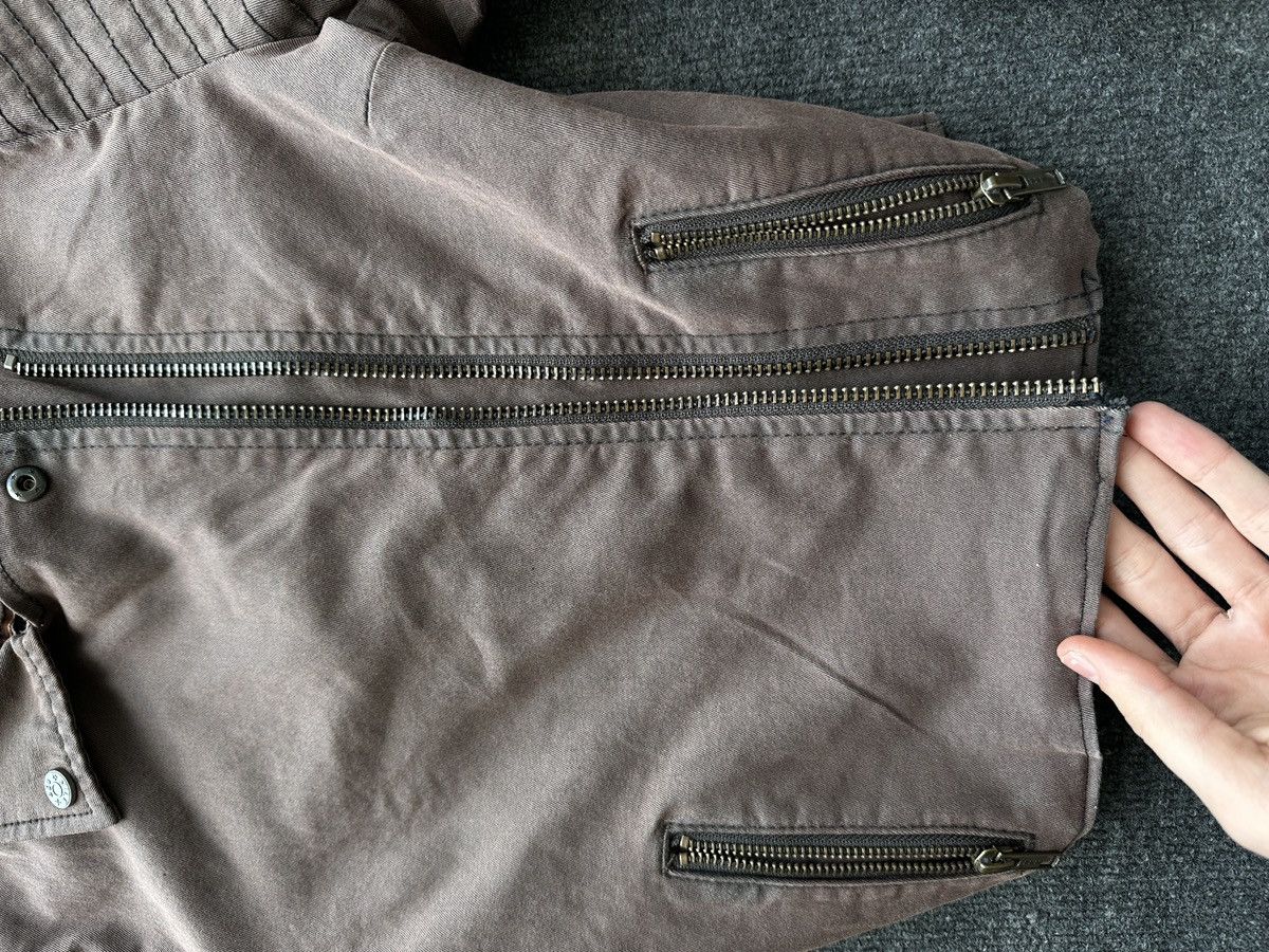 Other 🚨Y2K RICK OWENS TYPE DIRTY SLIM FIT ZIP DENIM JACKET Size S / US 4 / IT 40 - 8 Thumbnail