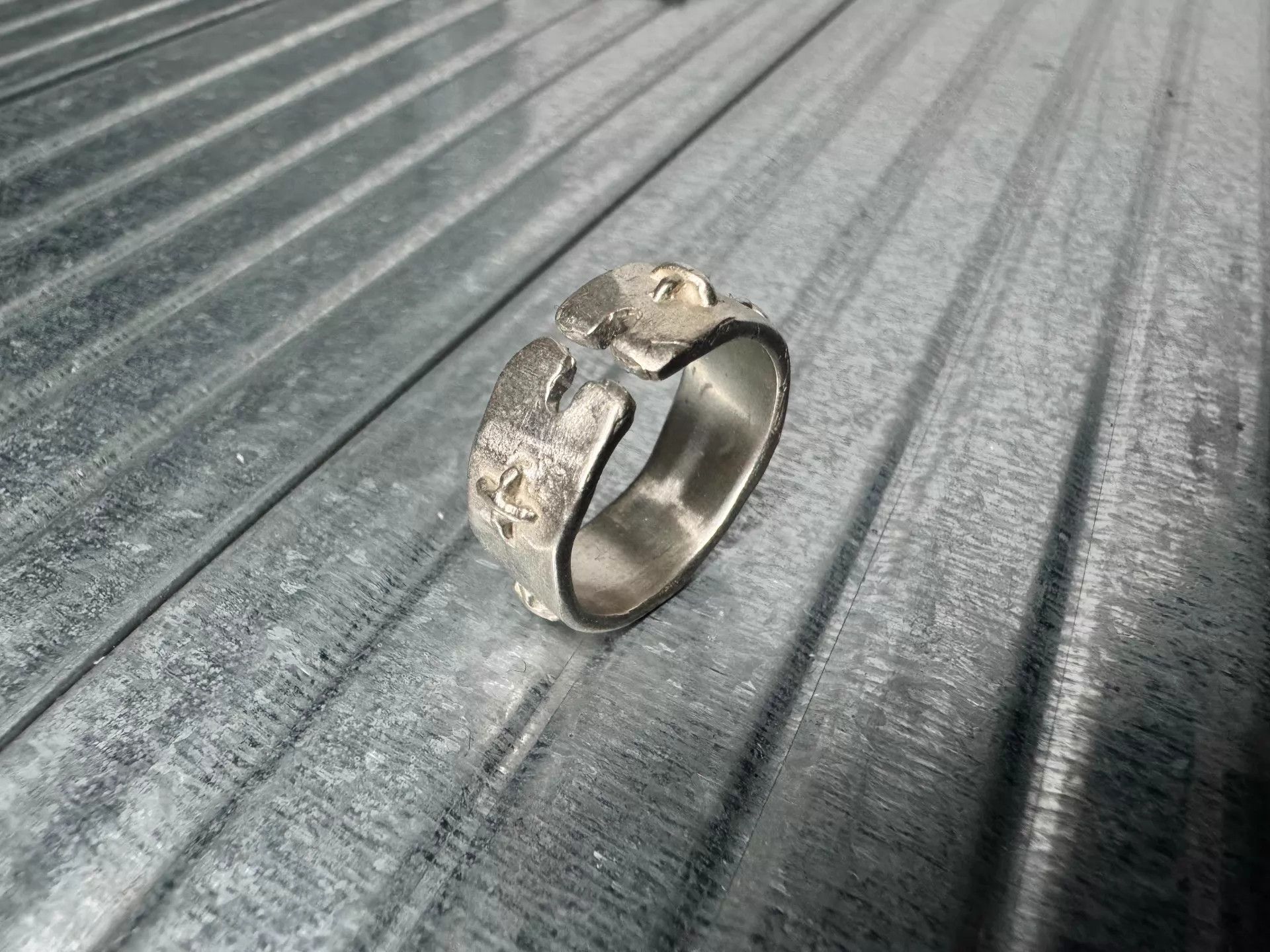 Ma+ maurizio amadei m.a+ 3D Cross Ring AG518 Size S New Size ONE SIZE - 5 Thumbnail
