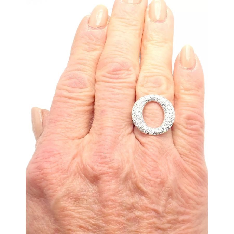 Tiffany & Co. Tiffany & Co Elsa Peretti Sevillana Platinum Diamond O Ring Size ONE SIZE - 5 Thumbnail