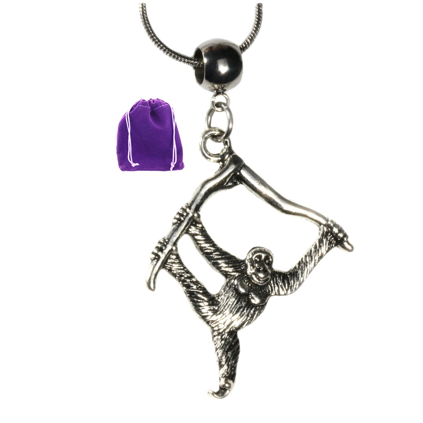 & Other Stories Monkey Necklace Hanging from Branch Size ONE SIZE - 1 Thumbnail