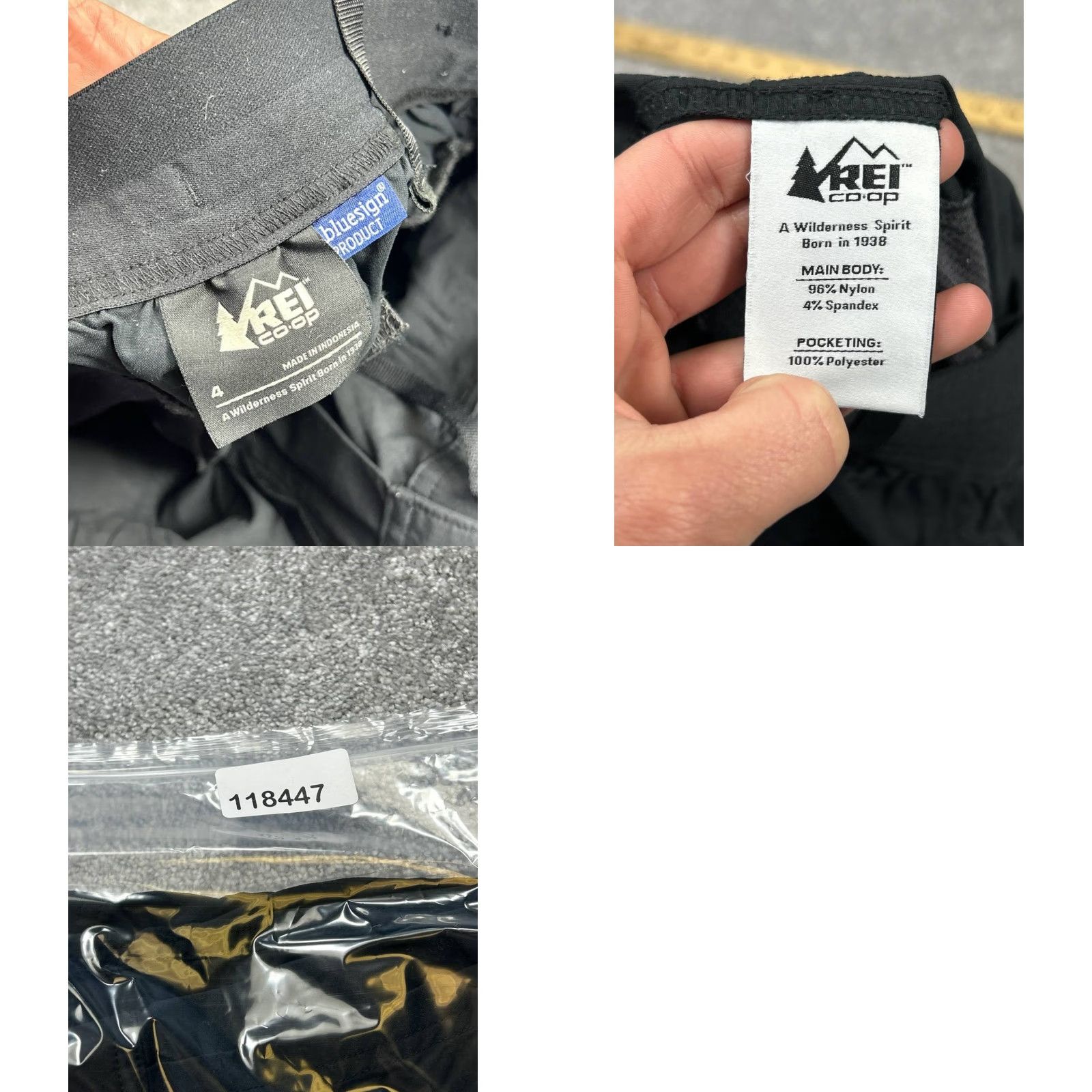 Vintage REI Co Op Sahara Bermuda Shorts Women 4 Black Logo Nylon Stretch Mid Rise Hiking Size 27" / US 4 / IT 40 - 8 Thumbnail
