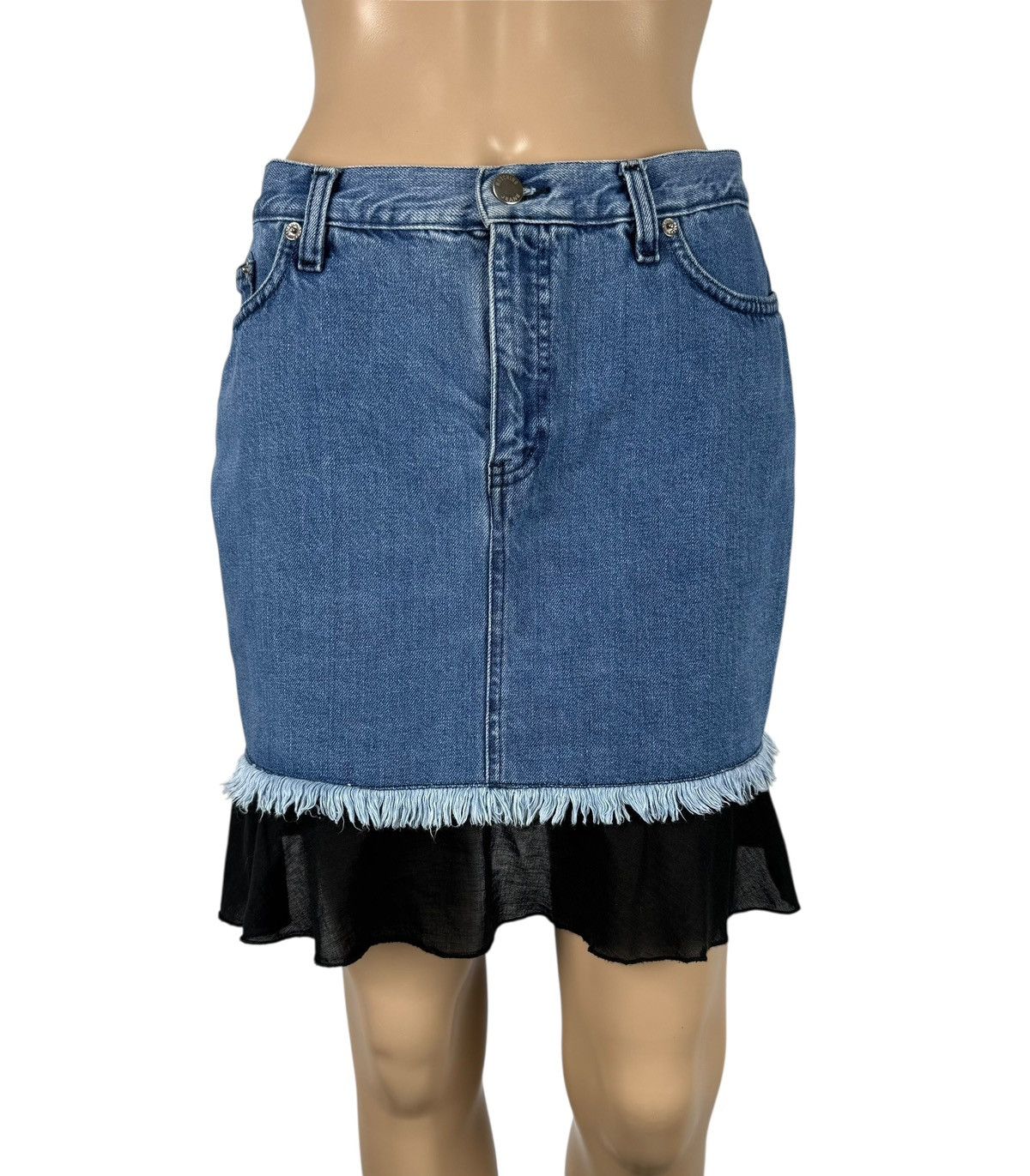Moschino Moschino Jeans Vintage Mini Denim Skirt size IT44 US10 Size 30" / US 8 / IT 44 - 1 Thumbnail