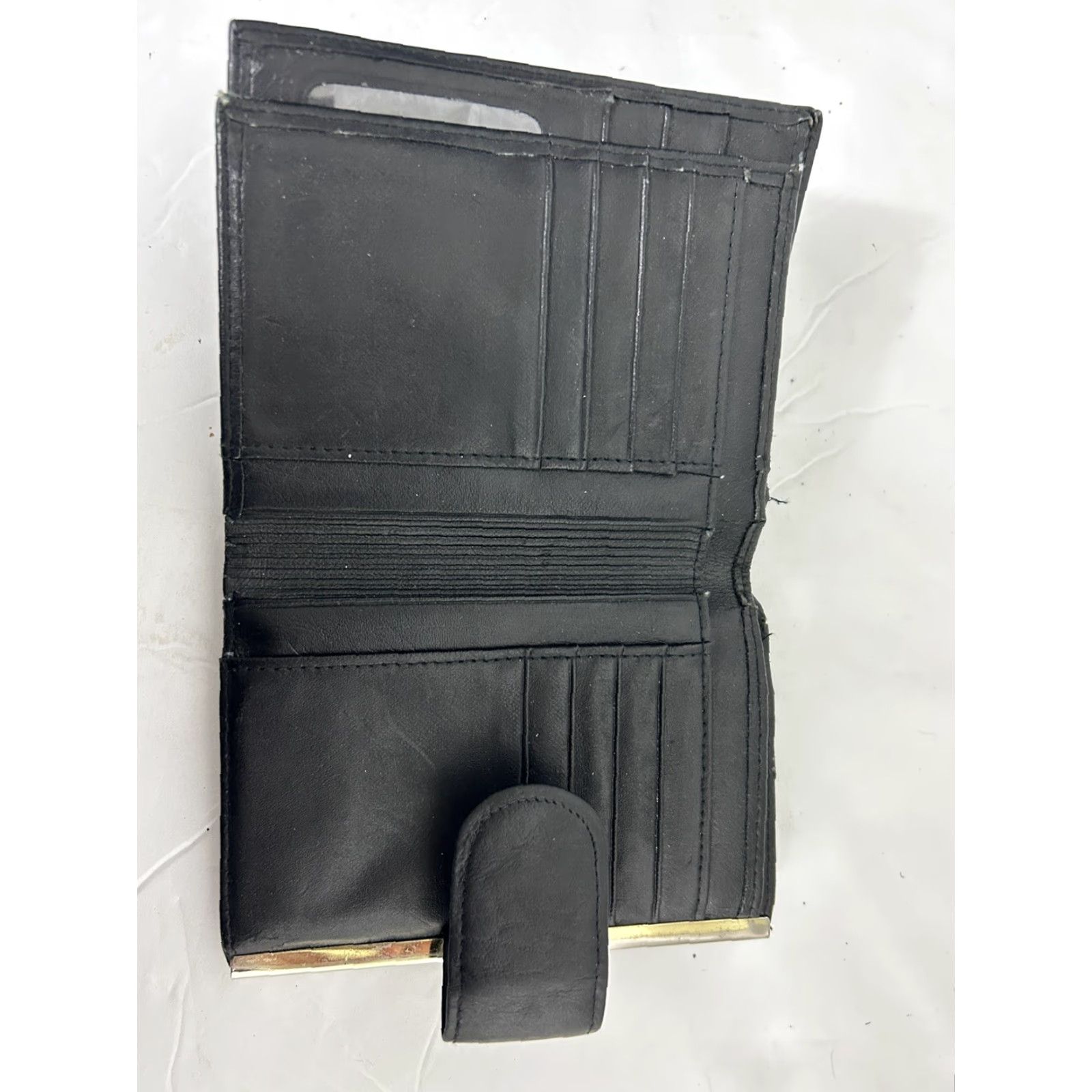 Vintage VINTAGE Buxton Wallet Bifold Black With Clasp Change Purse Wristlet Women Size ONE SIZE - 7 Thumbnail