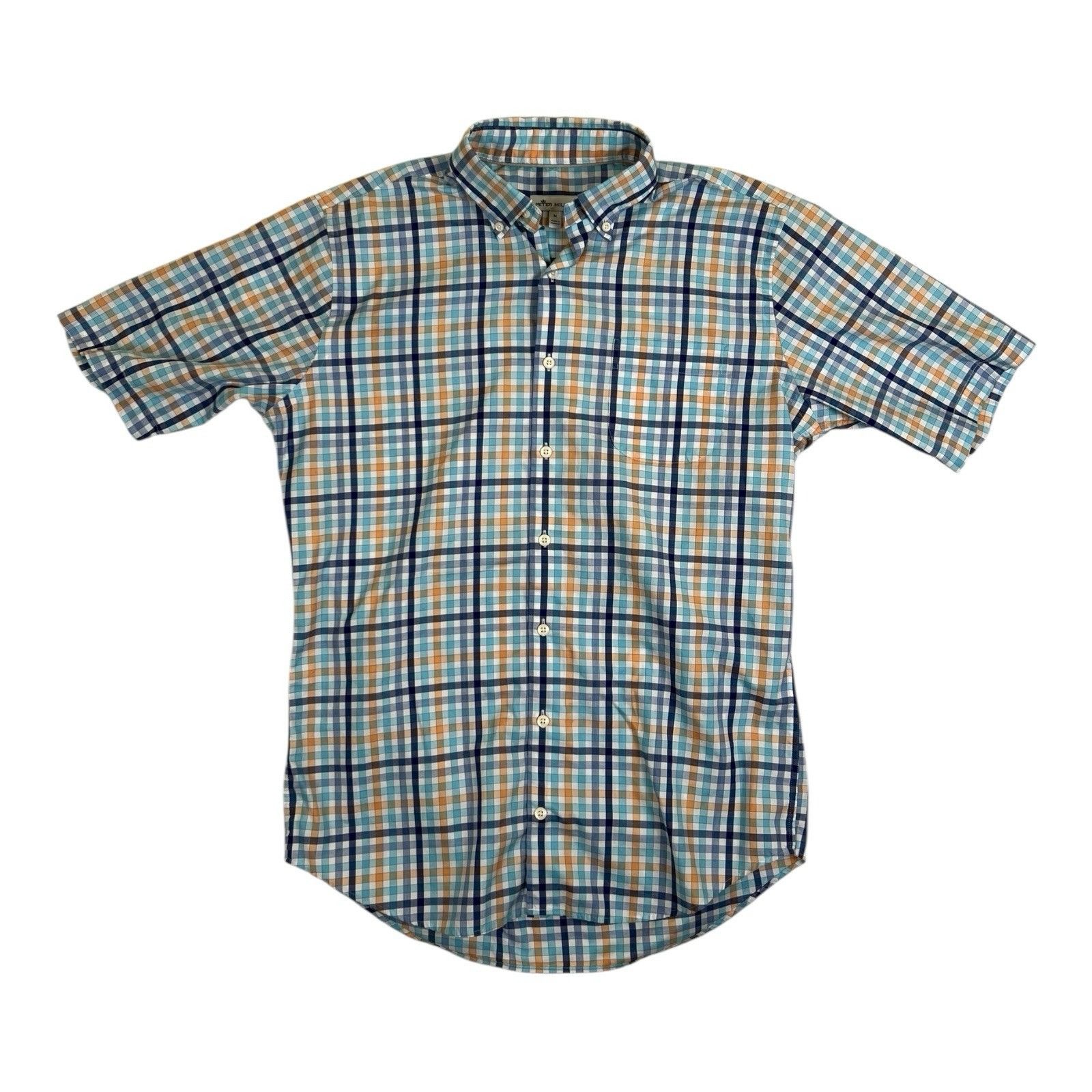 Peter Millar Peter Millar Short Sleeve Plaid Button Up Shirt Size Medium Size US M / EU 48-50 / 2 - 2 Thumbnail