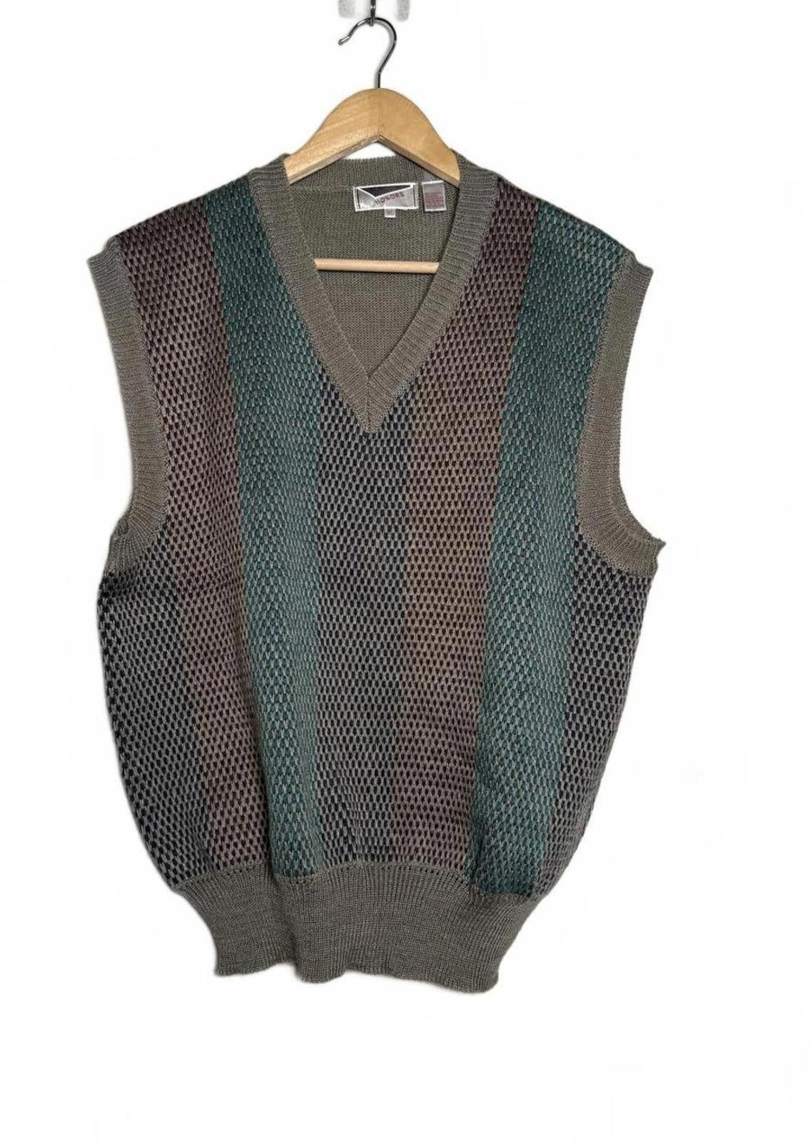 Honor the Gift Vintage NWT Gray Honors Men's V-Neck Sweater Vest Size US XL / EU 56 / 4 - 1 Thumbnail