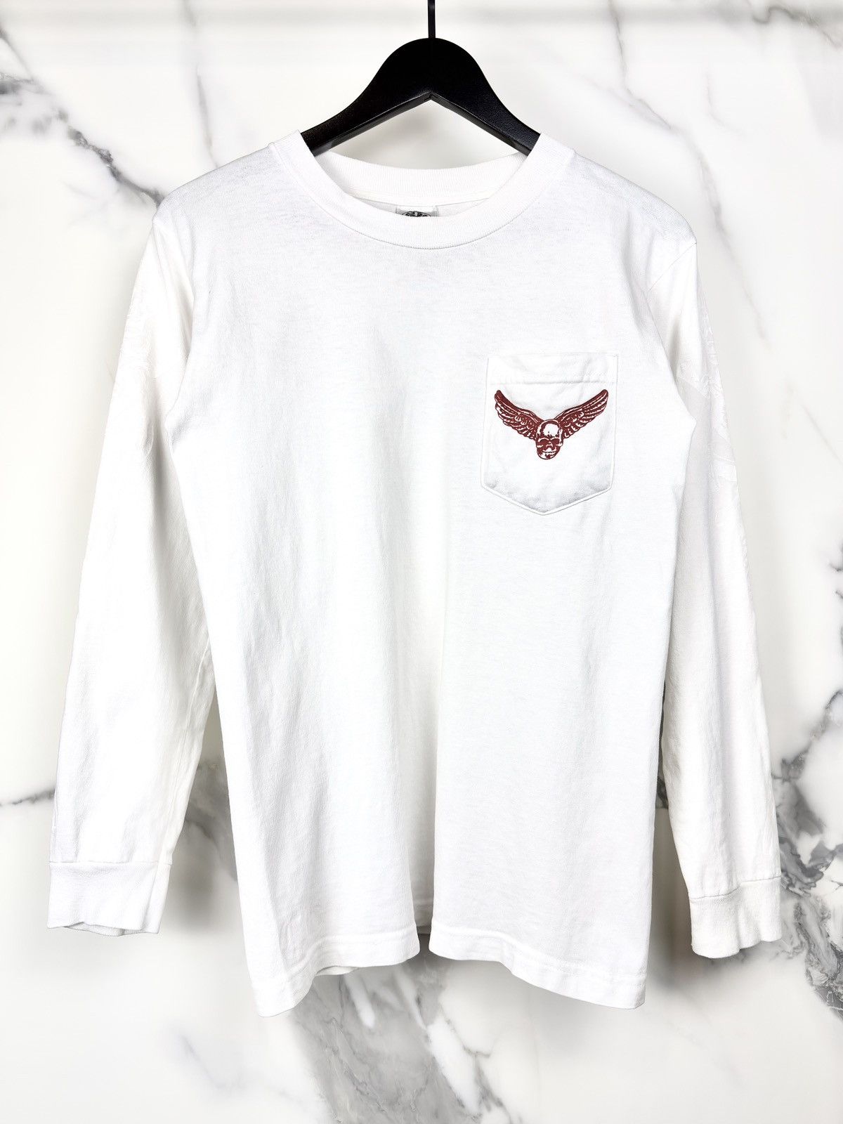 Chrome Hearts Chrome Hearts Vintage Red Foti Skull Longsleeve Tshirt Size US S / EU 44-46 / 1 - 2 Thumbnail