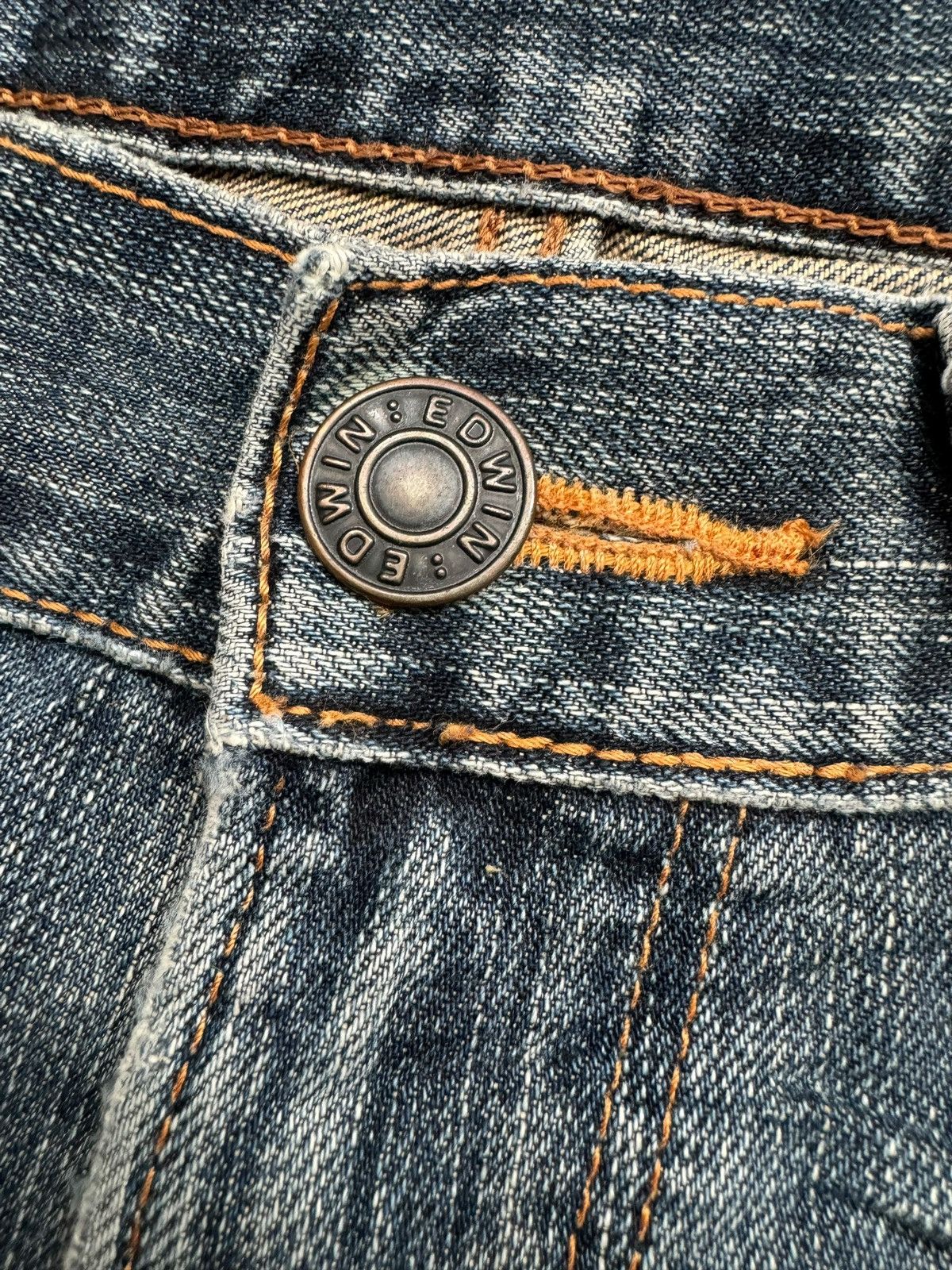 Edwin Vintage Edwin 503 Premium Distressed Jeans Size US 34 / EU 50 - 4 Thumbnail