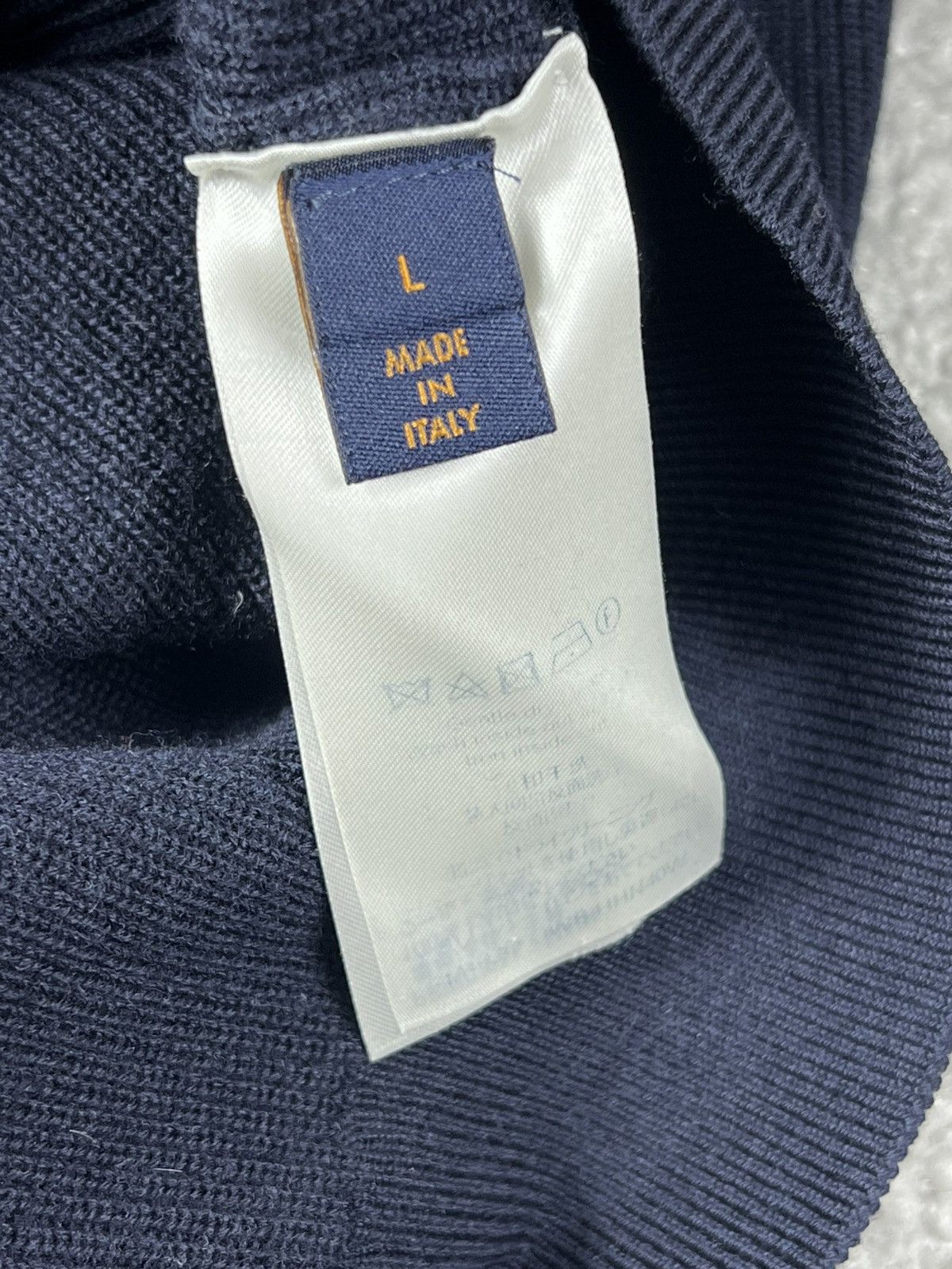 Louis Vuitton Louis Vuitton Dark Blue Wool Knit Zip Up Sweater Size L Size US L / EU 52-54 / 3 - 10 Thumbnail