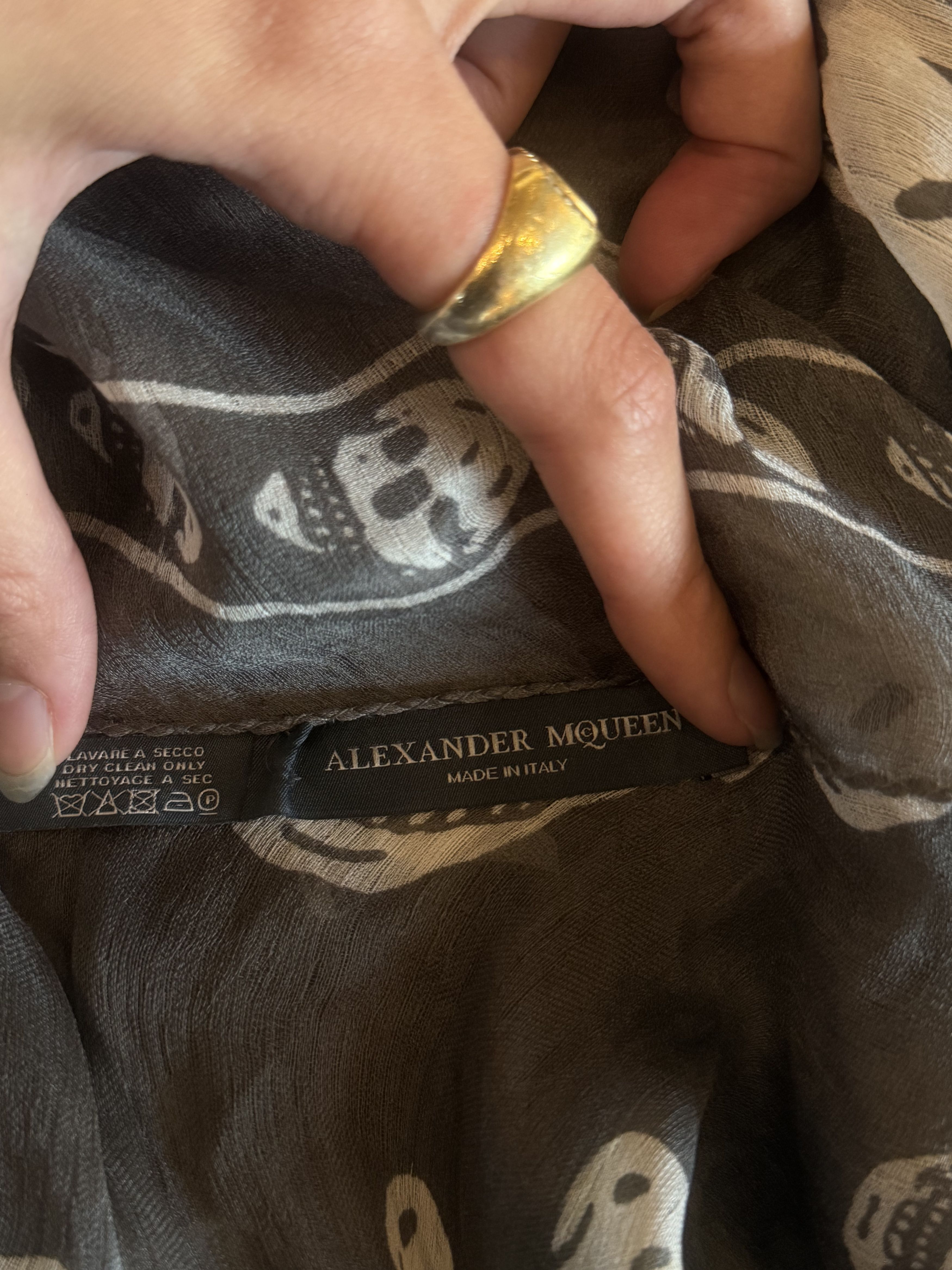 Alexander McQueen ALEXANDER MCQUEEN CLASSIC SKULL SCARF Size ONE SIZE - 4 Thumbnail