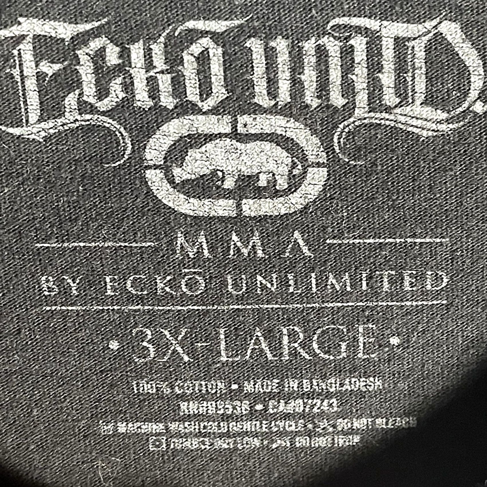 Ecko Unltd. Echo Unltd MMA by Ecko Unlimited Mens 3XL Short Sleeve Graphic Tee Black Red} Size US 39 - 6 Thumbnail
