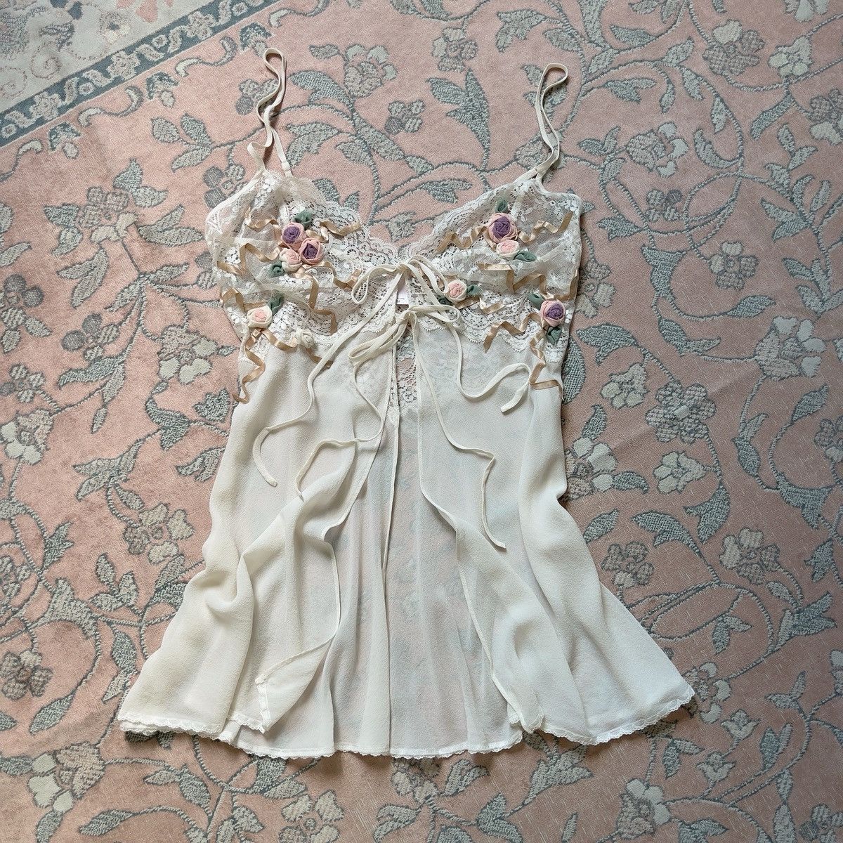 Victoria's Secret Victoria’s Secret Ivory Silk Chiffon Camisole (M) Size M / US 6-8 / IT 42-44 - 9 Thumbnail