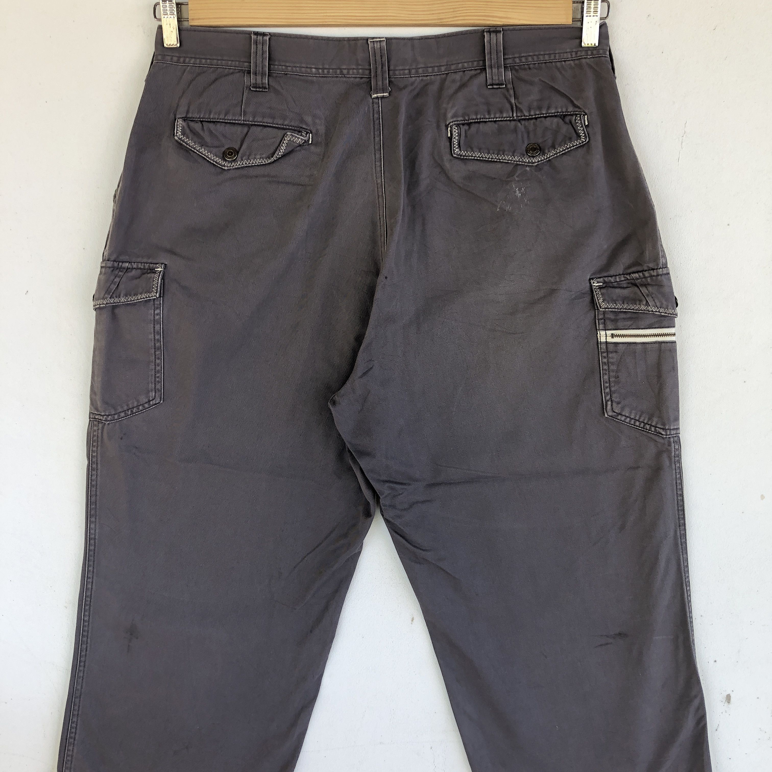 Japanese Brand Vintage Japanese Cargo Pants Multi Pocket Baggy Trousers Size US 36 / EU 52 - 4 Thumbnail