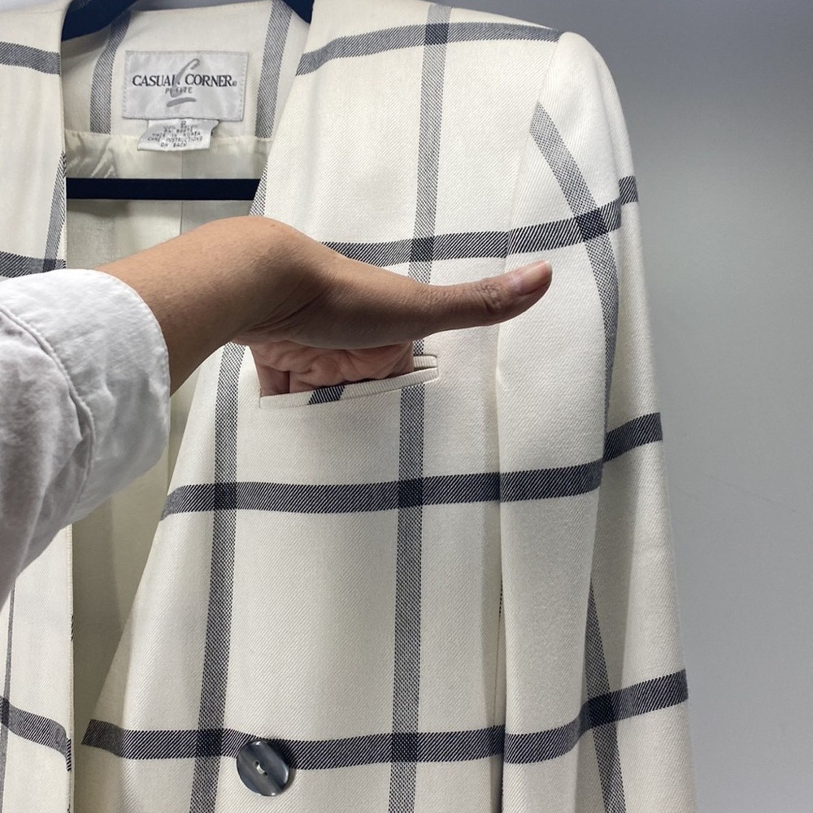 Vintage Vintage Casual Corner 80s window pain shoulder pads blazer 2 Size XS / US 0-2 / IT 36-38 - 8 Thumbnail