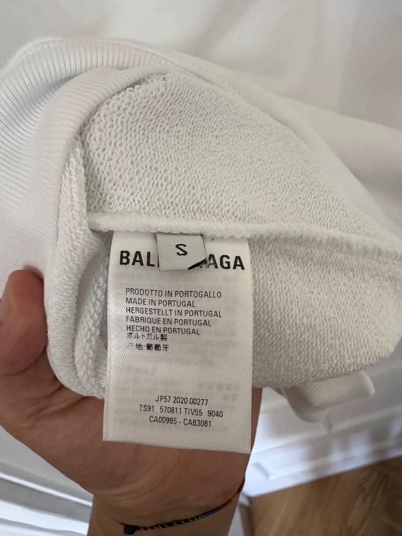 Balenciaga Balenciaga White logo sweatshirt Size US S / EU 44-46 / 1 - 5 Thumbnail