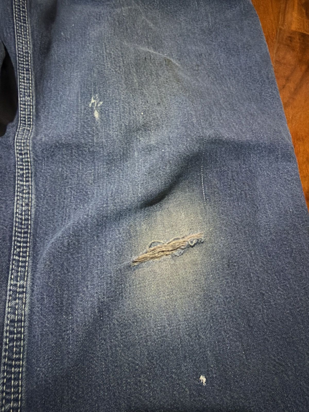 Carhartt Carhartt carpenter dungaree Distress Paint Splater jeans Size US 33 - 7 Thumbnail