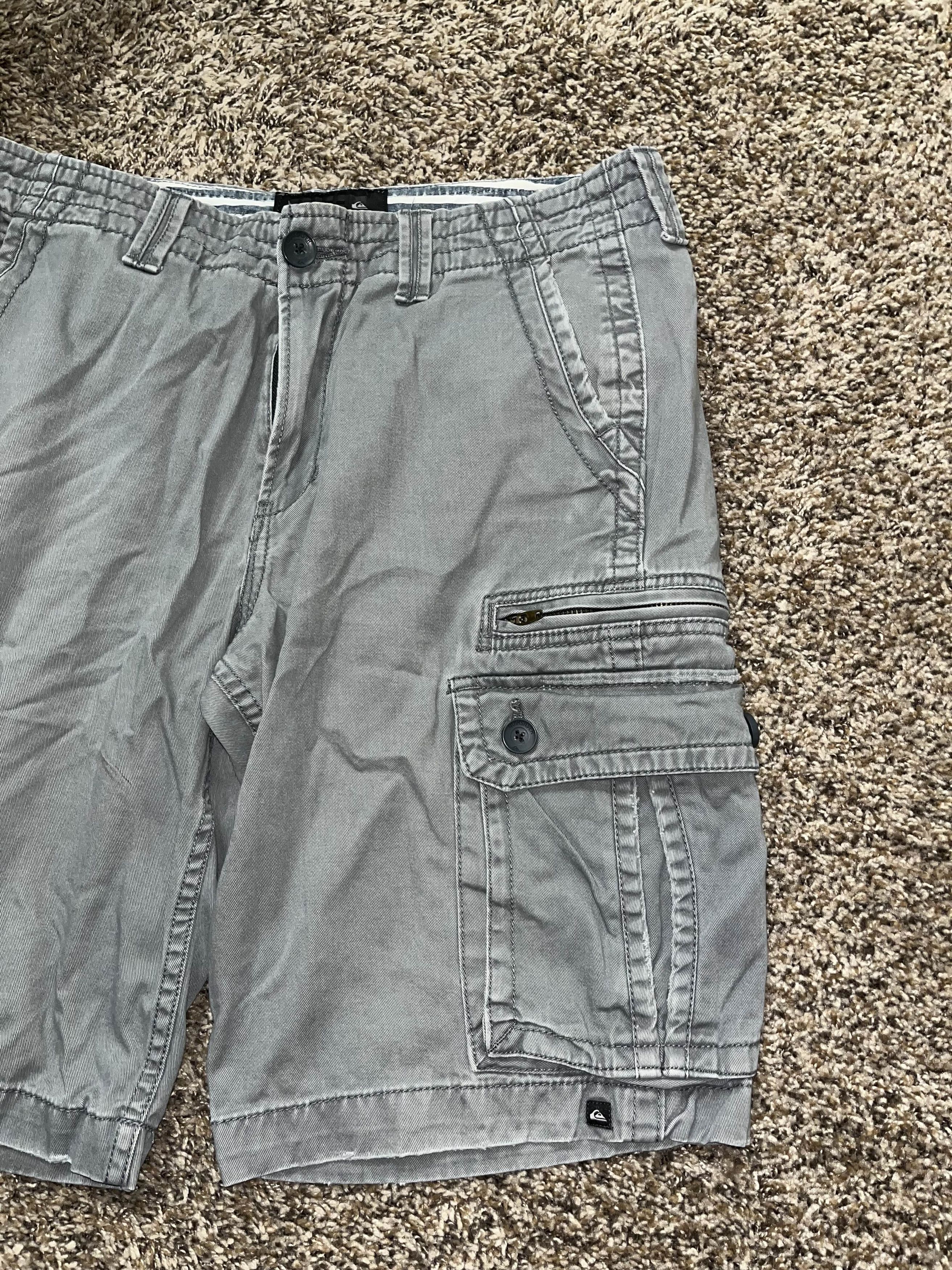 Quiksilver Y2K Quiksilver Baggy Gray Cargo Shorts Size US 32 / EU 48 - 4 Thumbnail