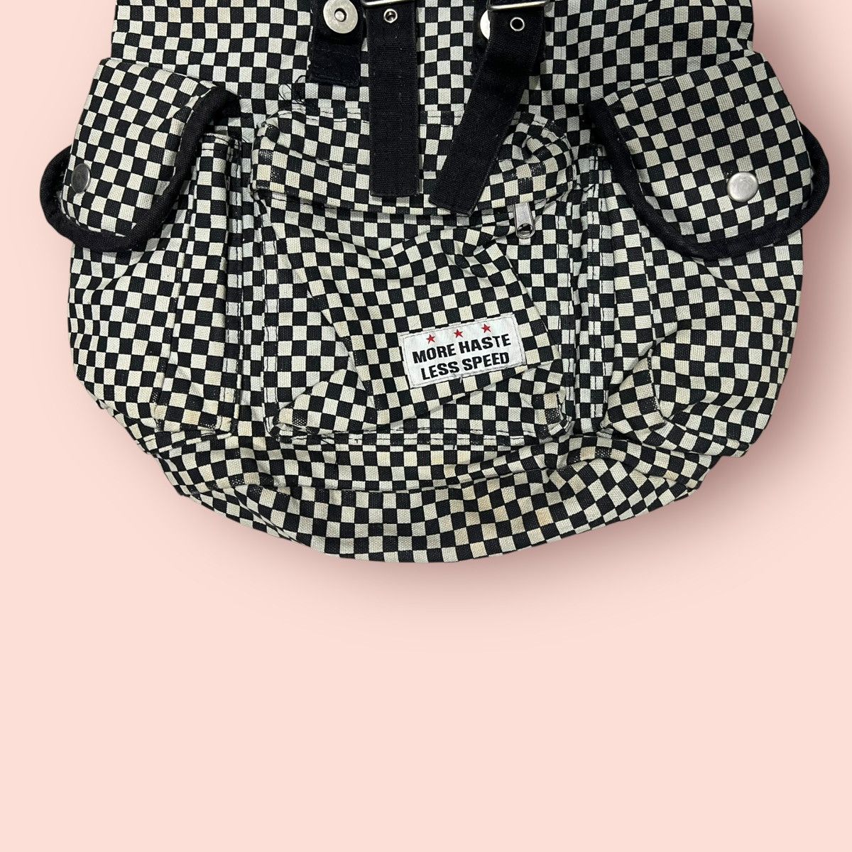 Vintage VINTAGE JAPAN DESIGN CHECKERED CANVAS BACKPACK / RUCKSACK Size ONE SIZE - 4 Thumbnail