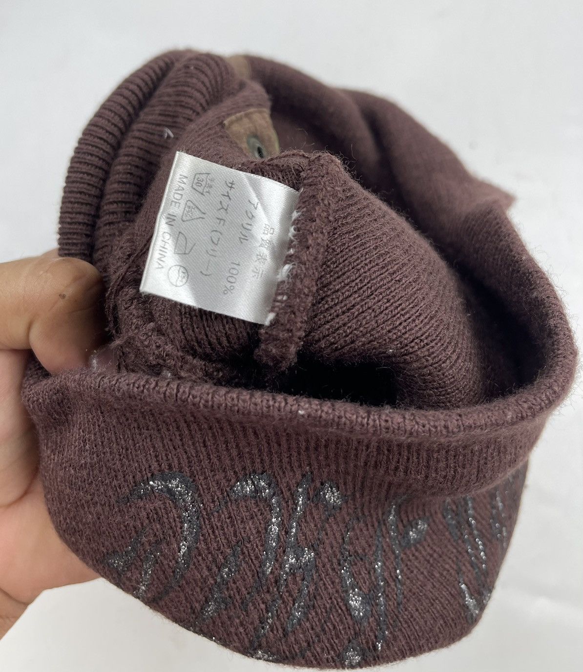 Japanese Brand punk style big cross logo beanie hat snow cap tc26 Size ONE SIZE - 6 Thumbnail