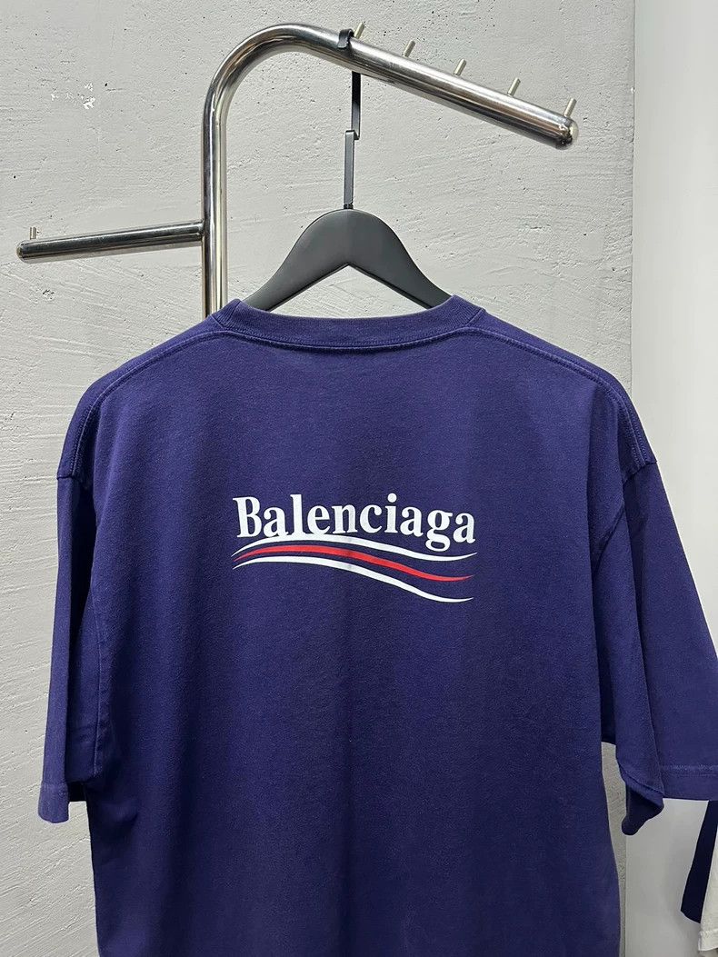 Balenciaga Balenciaga Blue cola short sleeves Size US S / EU 44-46 / 1 - 6 Thumbnail