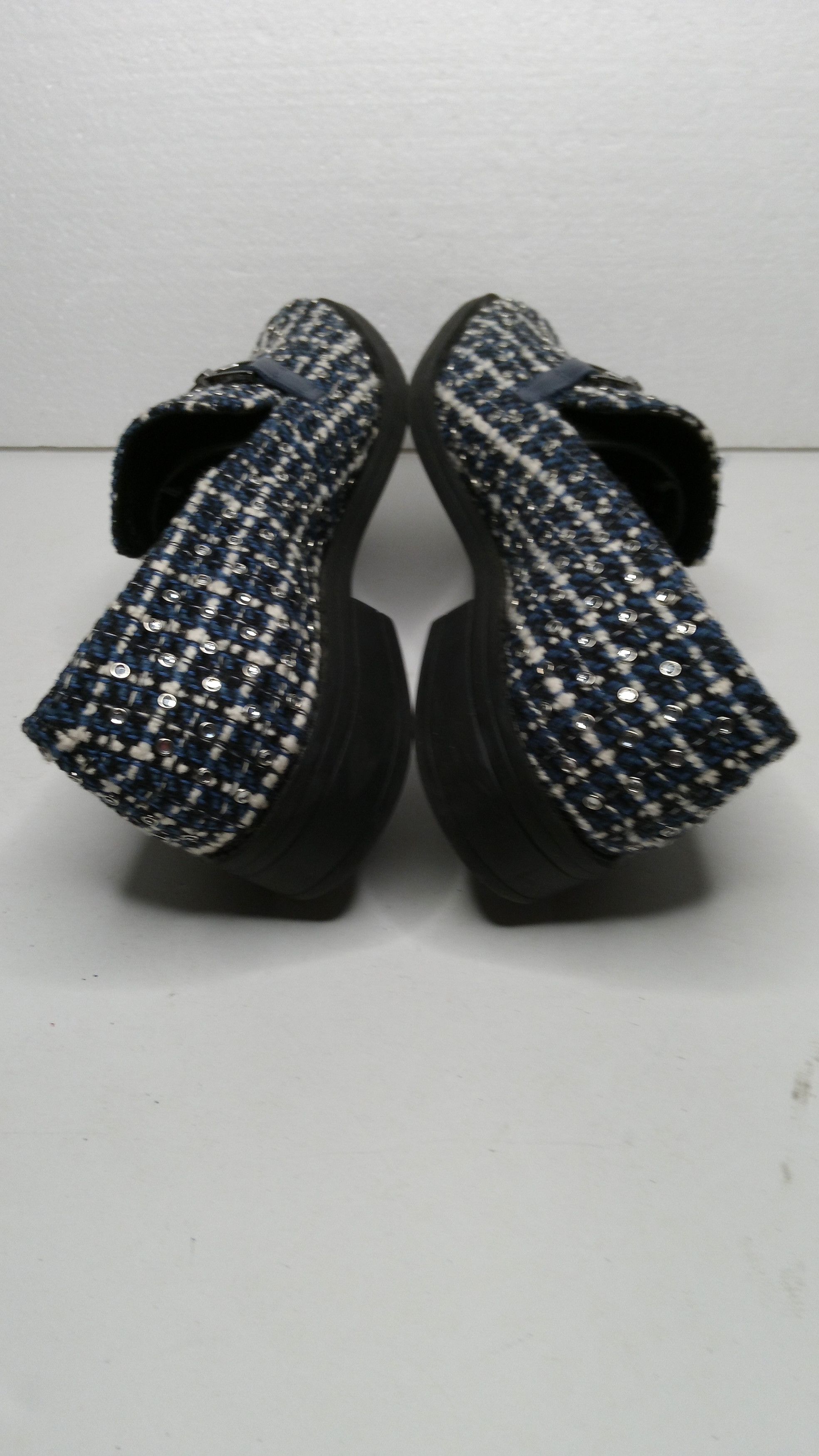 Other Jorge Bischoff Elegant Blue /White Tweed Loafers Size US 5 / IT 35 - 3 Thumbnail