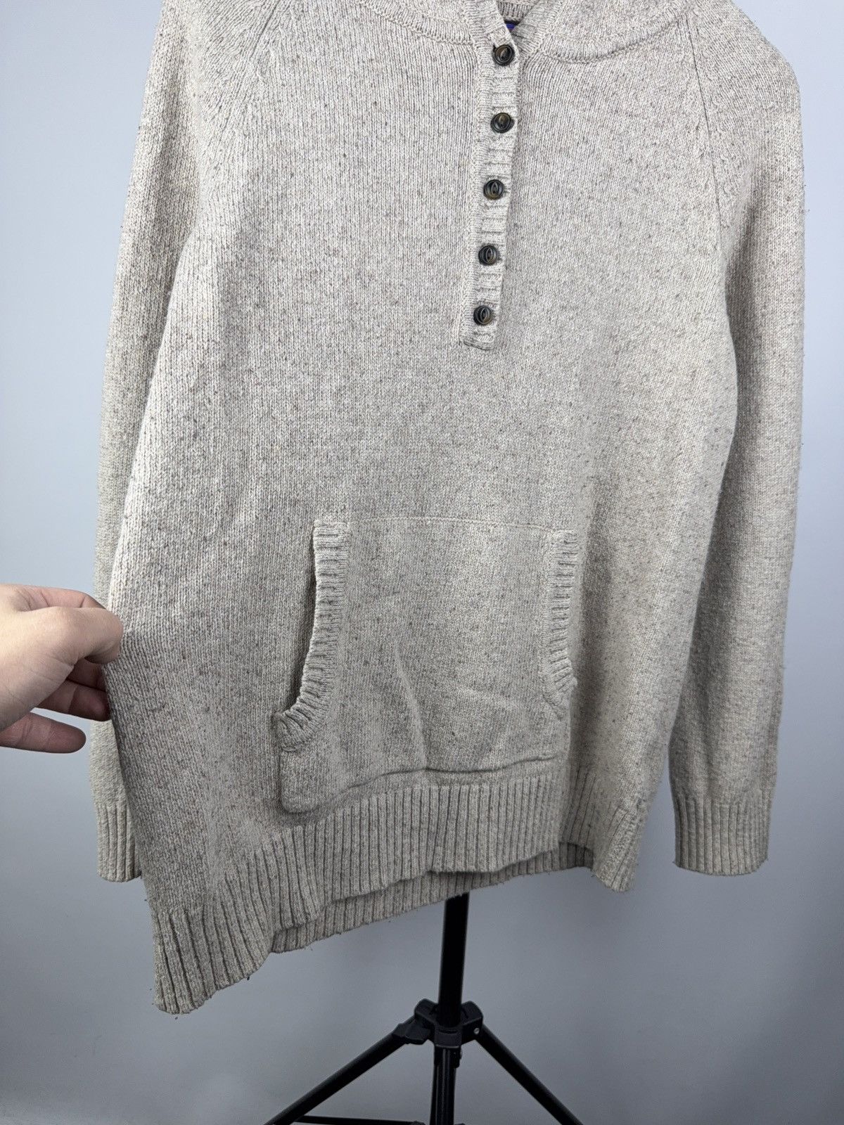 Patagonia Patagonia Wool Henley Hoodie Sweater Heather Knit Pullover Size US M / EU 48-50 / 2 - 3 Thumbnail