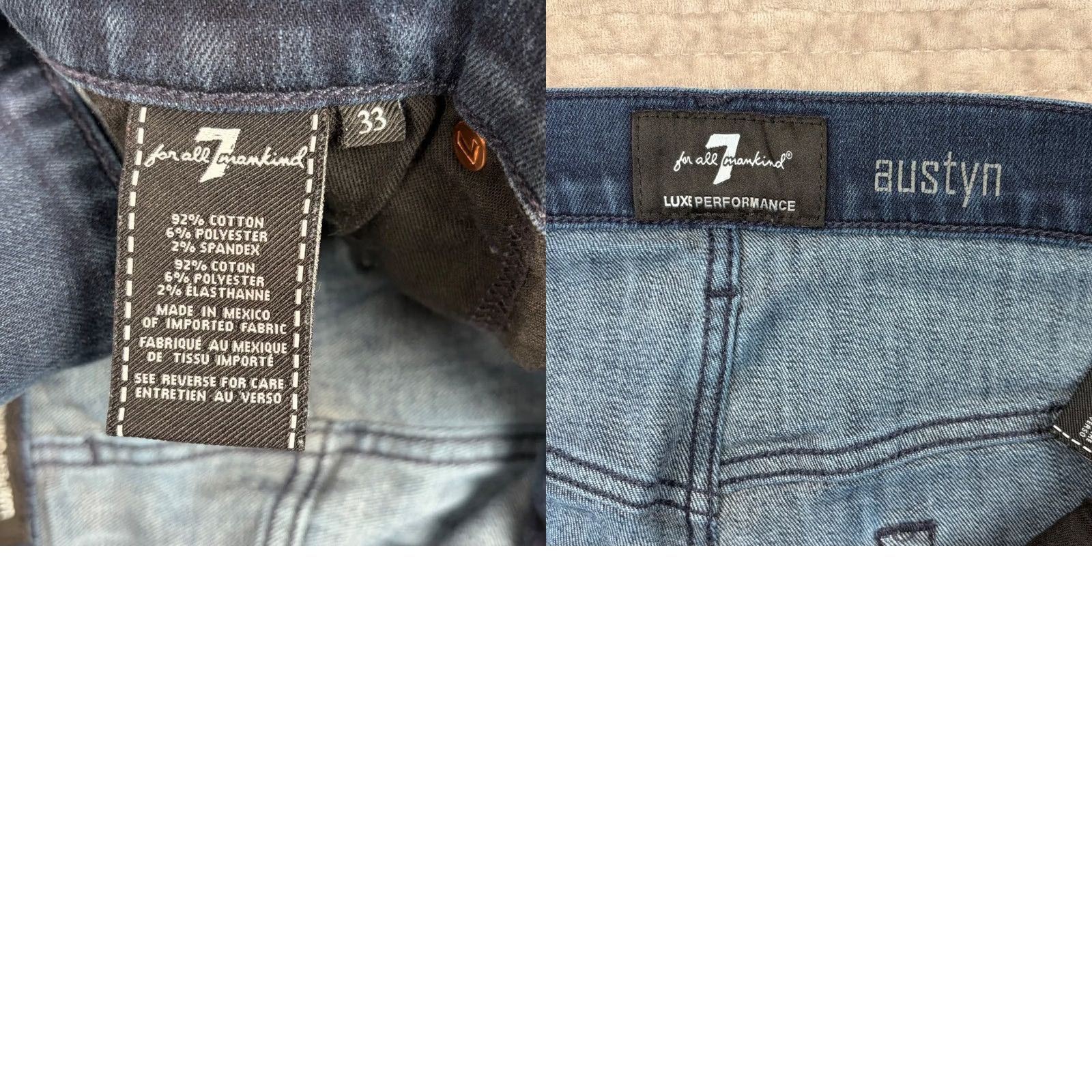7 For All Mankind VINTAGE? No. 7 For All Mankind Austyn Luxe Performance Relaxed Straight Leg Jeans 33x27 Men's Blue Denim Jeans Slim? Size US 33 - 8 Thumbnail
