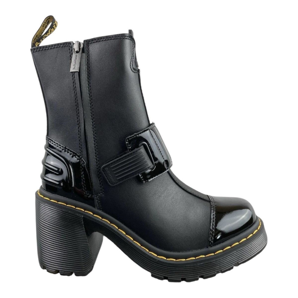 Dr. Martens Dr Martens Jadon Max Strap Platform Boots Black Patent Size US 7 / IT 37 - 1 Thumbnail