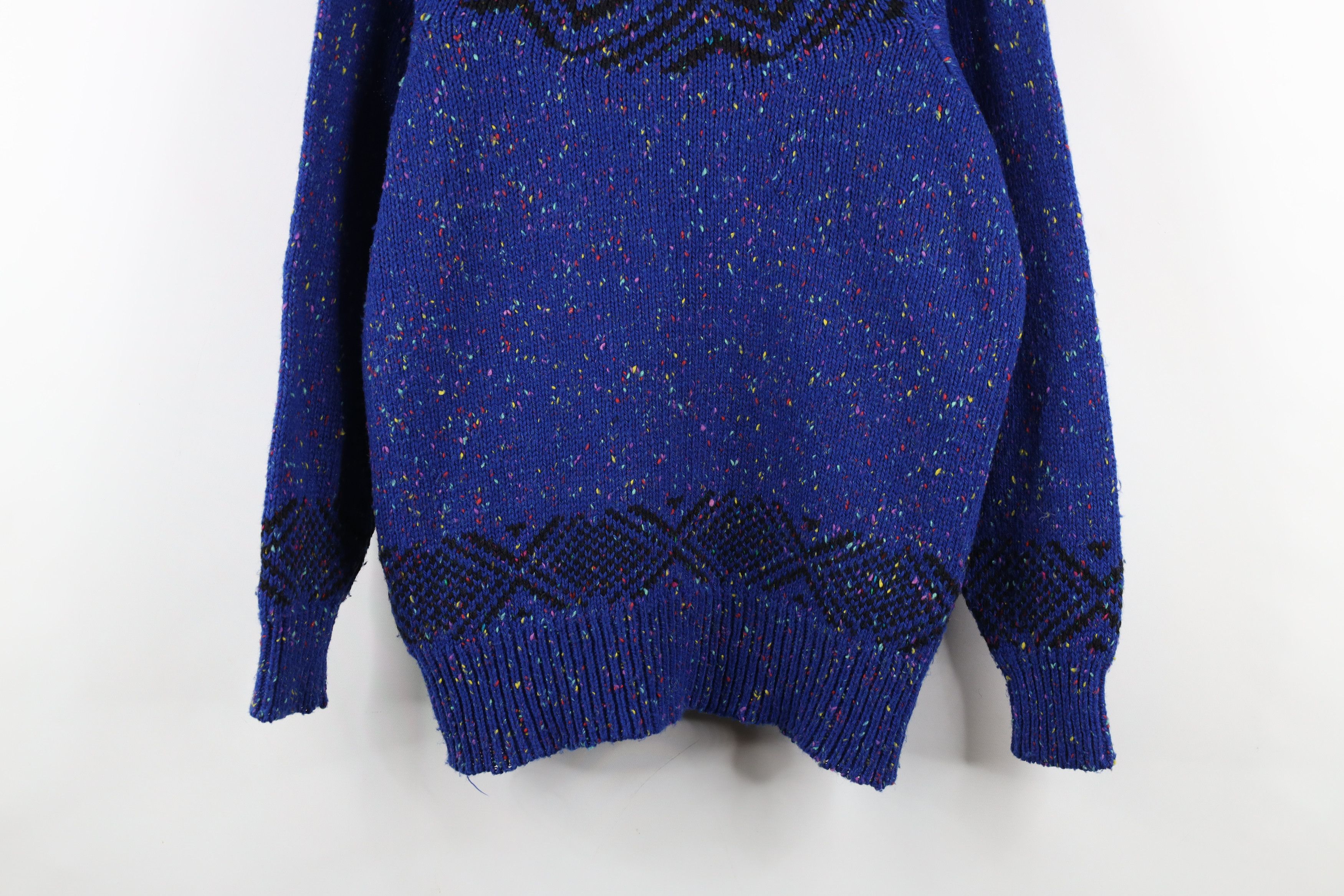 Vintage Vintage 90s Streetwear Fair Isle Wool Blend Knit Sweater Size L / US 10 / IT 46 - 3 Thumbnail