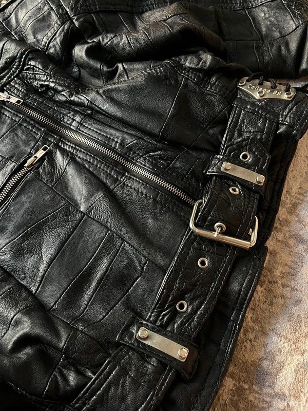 Dr. Martens C&AxDr. Martins Vintage 1980s Leather Biker Jacket Sz 2 / XS Size XS / US 0-2 / IT 36-38 - 12 Thumbnail