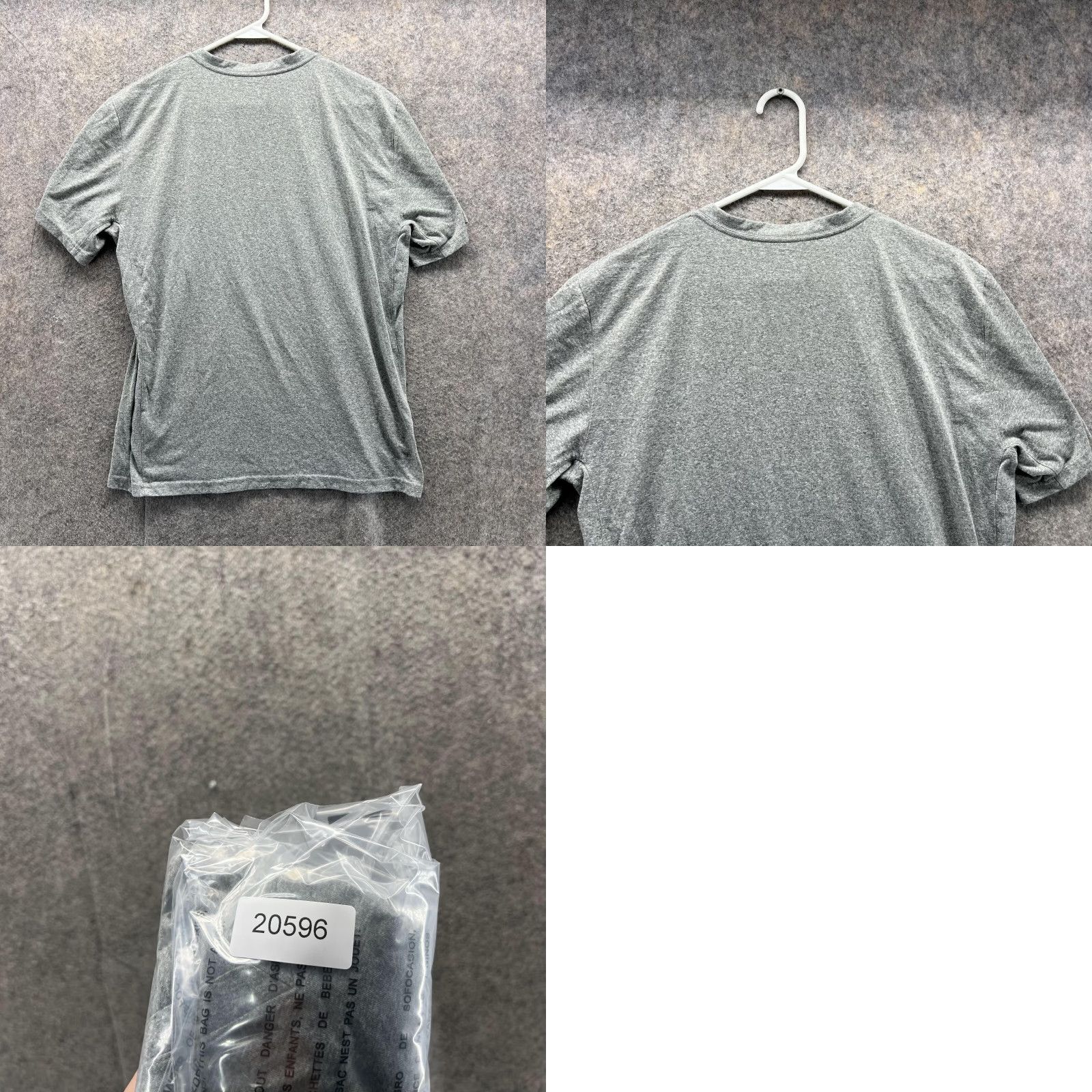 Nike Nike Dri-Fit Shirt Men Large Heather Gray V-Neck Polyester Size US L / EU 52-54 / 3 - 9 Thumbnail