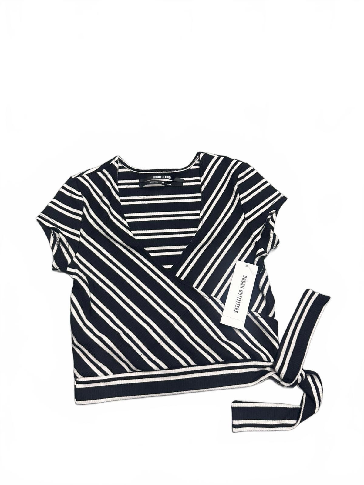 Designer Silence + Noise Striped Wrap Top Size S / US 4 / IT 40 - 1 Thumbnail