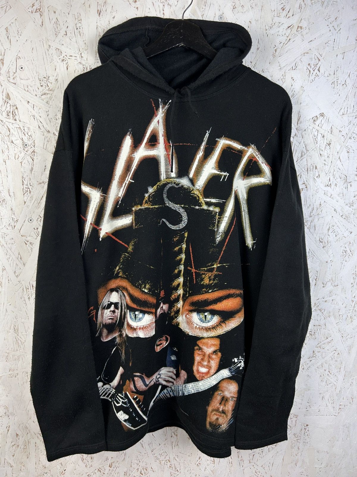 Band Tees Vintage 2001 Slayer God Hates Us All Rare Hoodie Black Size US XL / EU 56 / 4 - 1 Thumbnail