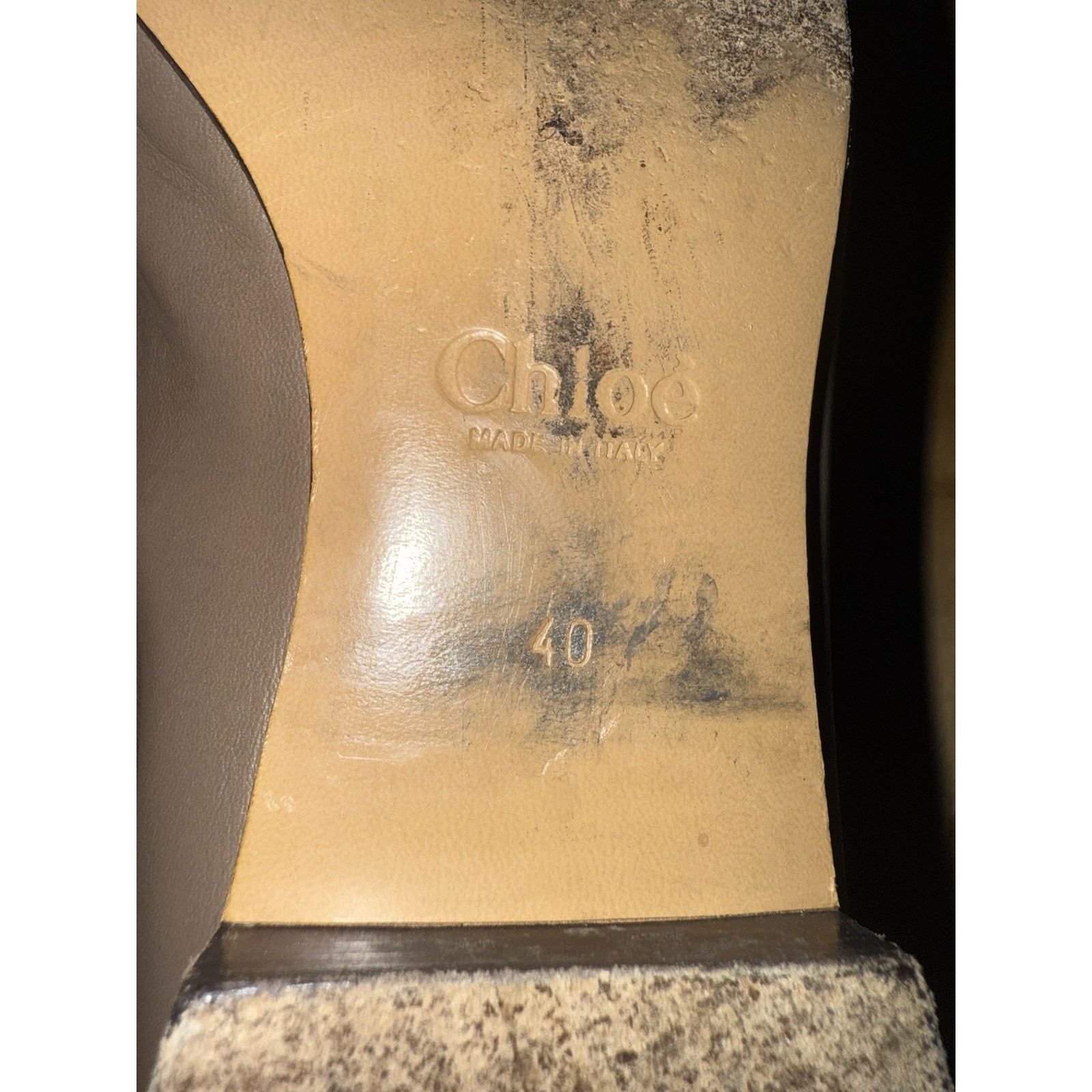 Chloe Chloe Leather Loafers Tan Taupe Logo Convertible Flats 40 Size US 9 / IT 39 - 4 Thumbnail
