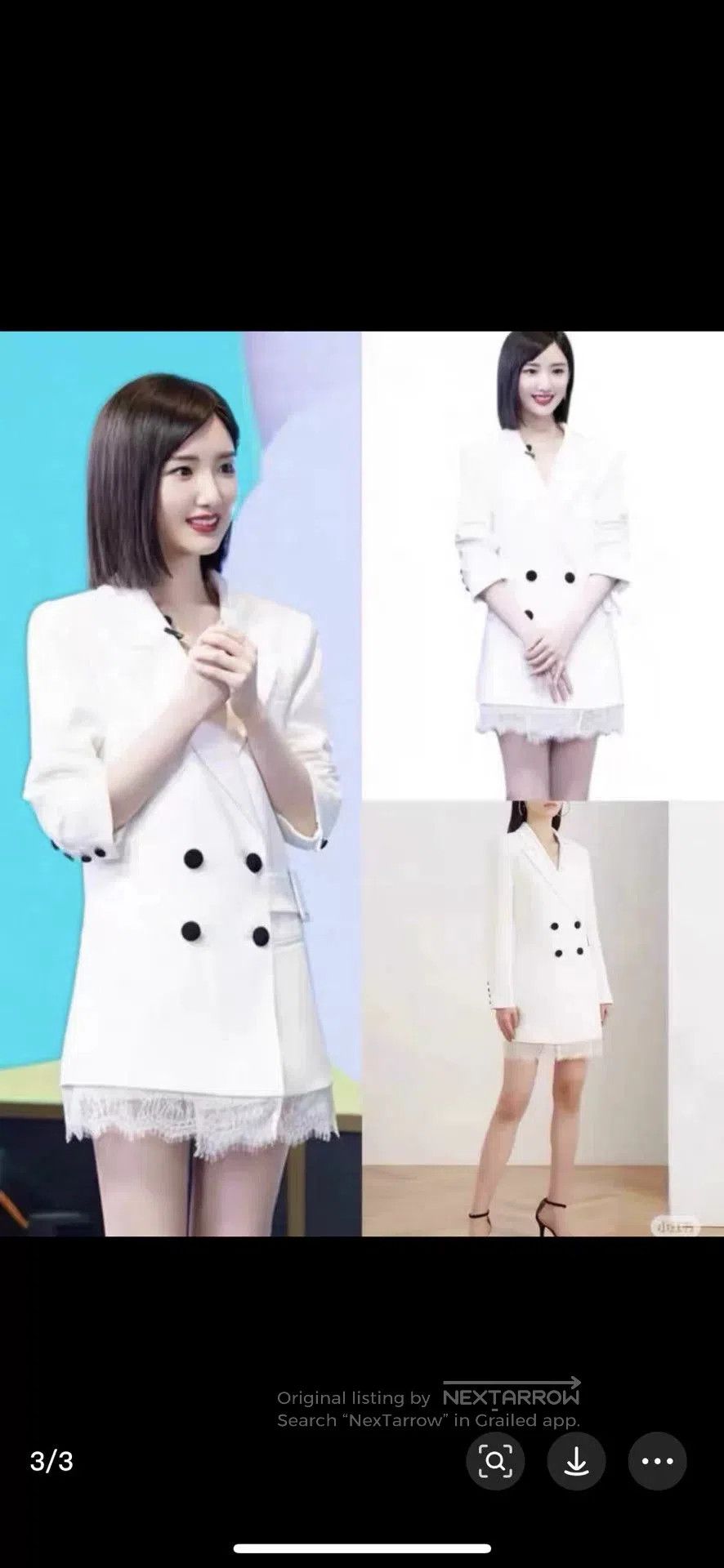 Self-Portrait White Lace Blazer Dress by Self-Portrait. Size M / US 6-8 / IT 42-44 - 9 Thumbnail