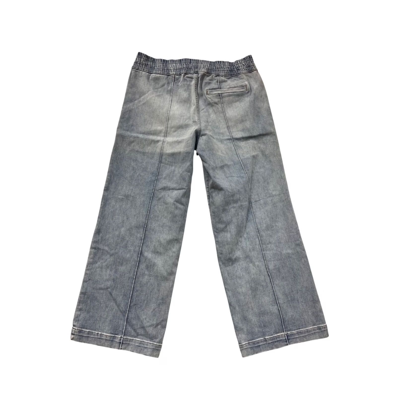 Denime UpWest Womens XL Elastic Waist Wide-Leg Denim Pants Shirt? Size 40" / US 18 - 2 Thumbnail