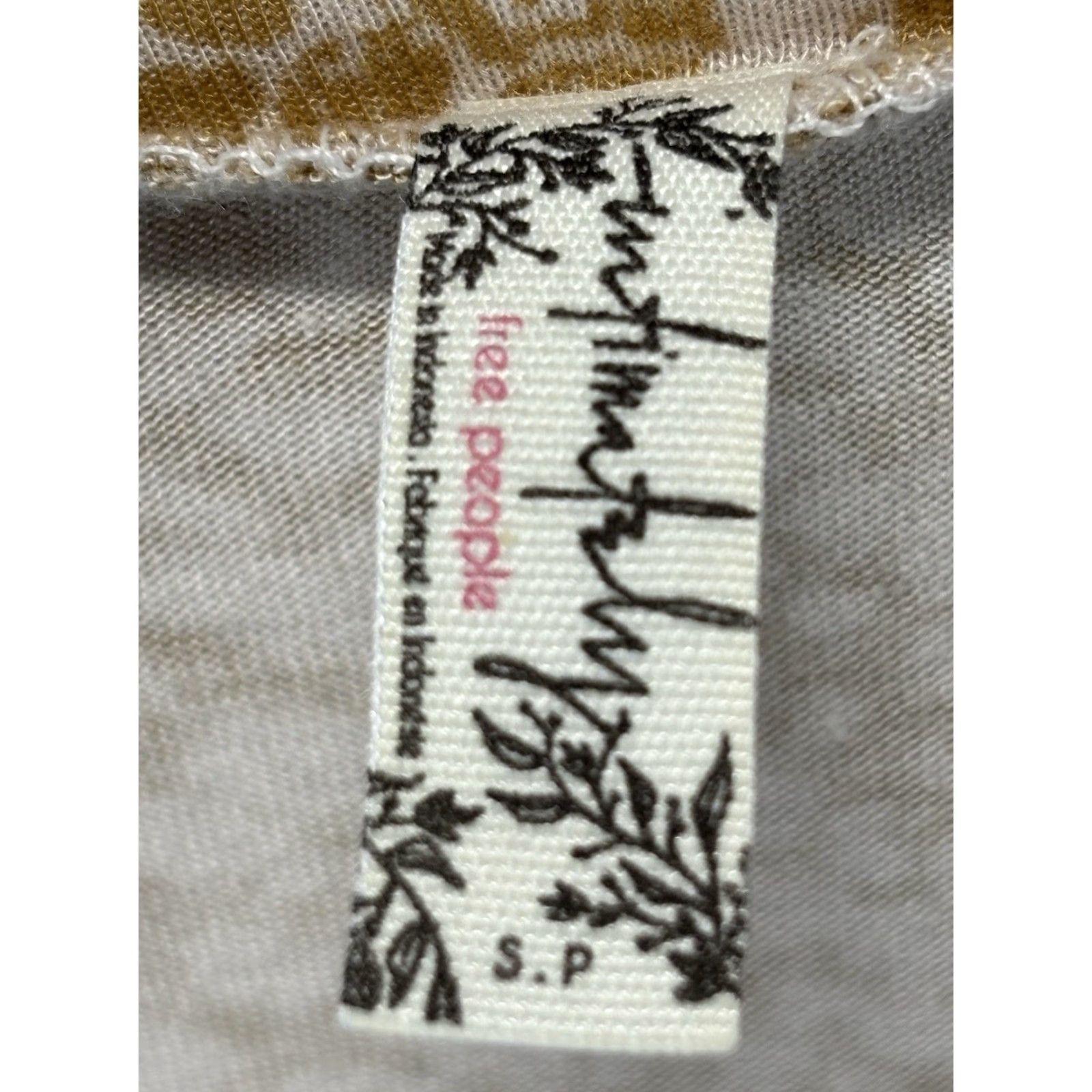 Free People Free People Intimately Gotcha Snakeskin Bodysuit Shirt Small Gold Boho Womens Size S / US 4 / IT 40 - 6 Thumbnail