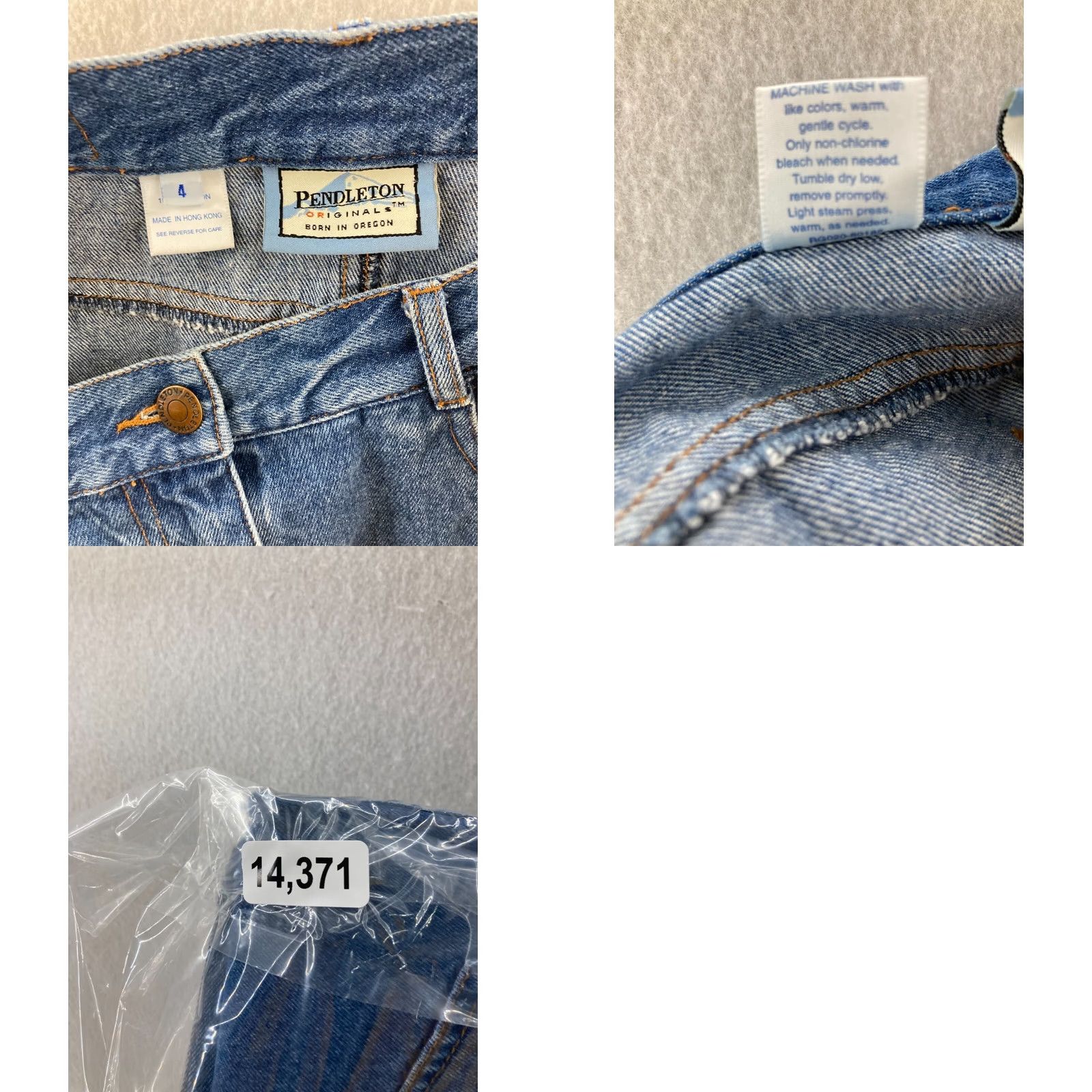 Pendleton VINTAGE Pendleton Denim Skirt Womens 4 Blue Knee Length Denim Pencil/Straight With Pockets Zipper Slit All Seasons 4 Beat Size 27" / US 4 / IT 40 - 8 Thumbnail