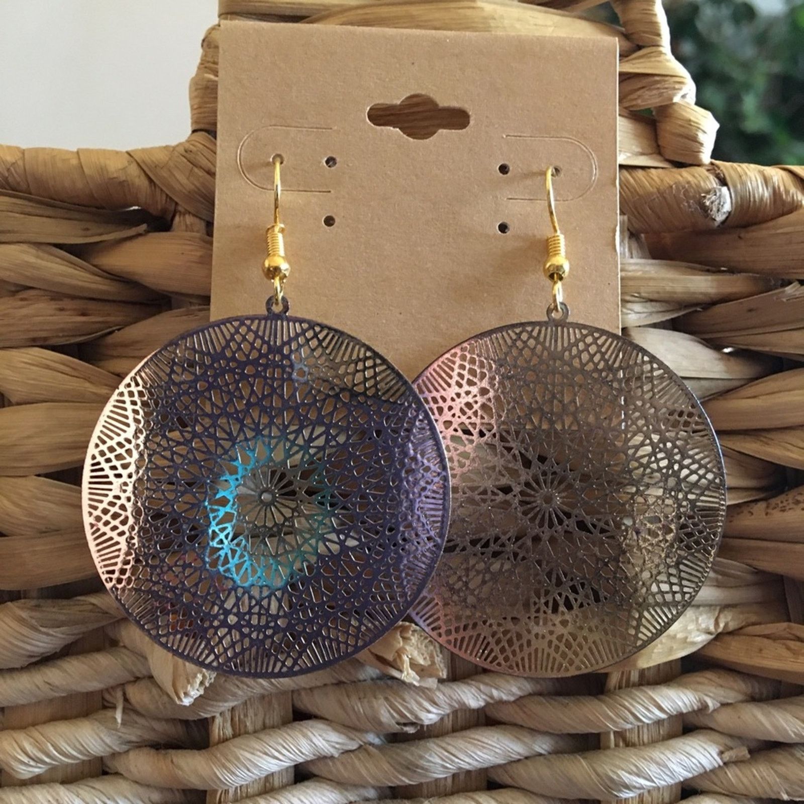 Vintage Vintage repurpose kaleidoscope pierced earrings Size ONE SIZE - 2 Thumbnail