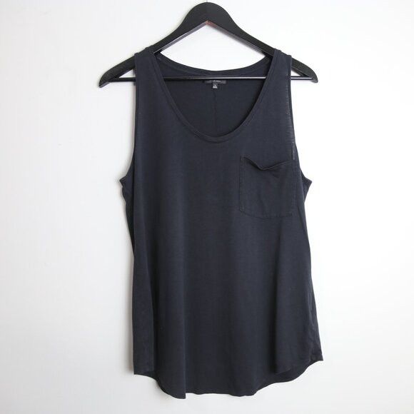 Aritzia Aritzia Babaton Cotton Modal Scoop Neck Black Tank Top Size M / US 6-8 / IT 42-44 - 1 Thumbnail